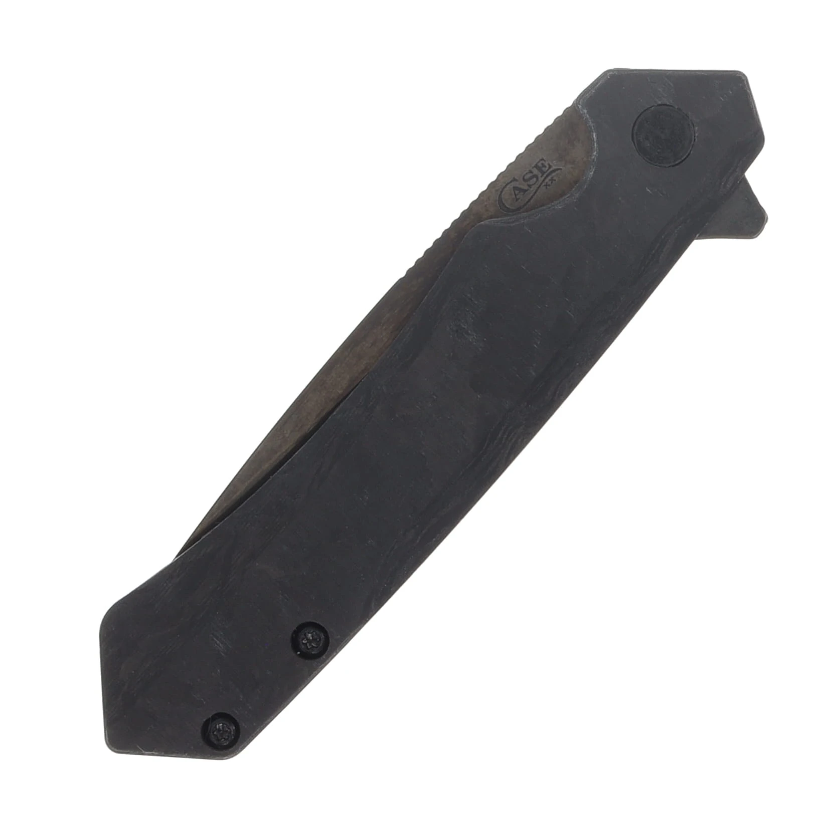 Case Kinzua Folding Knife BLK/BLK Magnacut Tanto Blade Carbon Fiber Handle CA70957 View 5