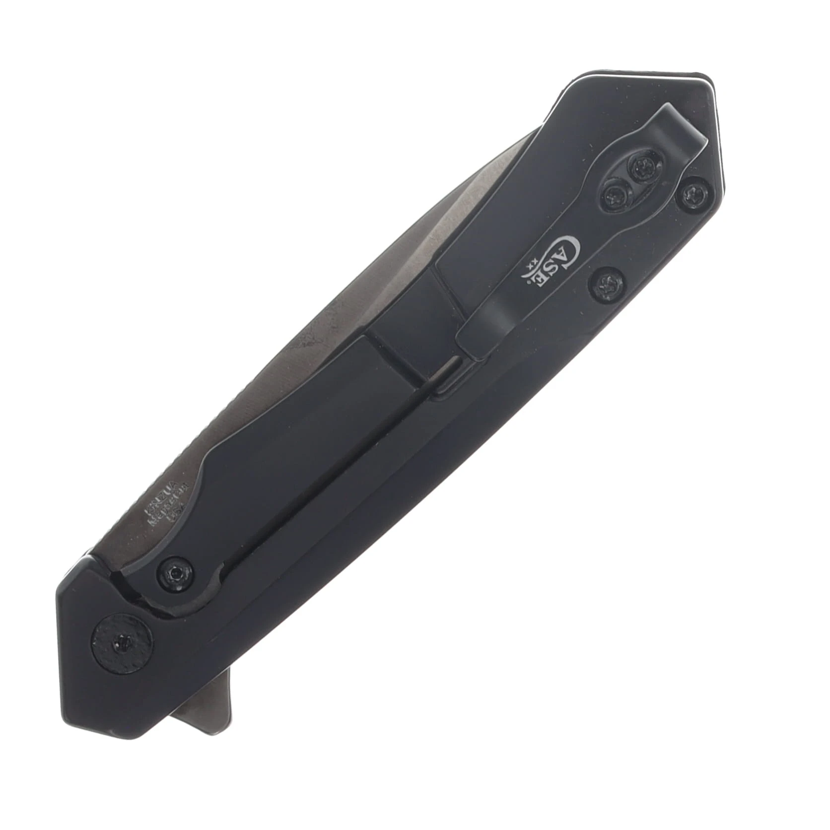 Case Kinzua Folding Knife BLK/BLK Serrated Magnacut Spear Blade CF Handle CA70967 View 6