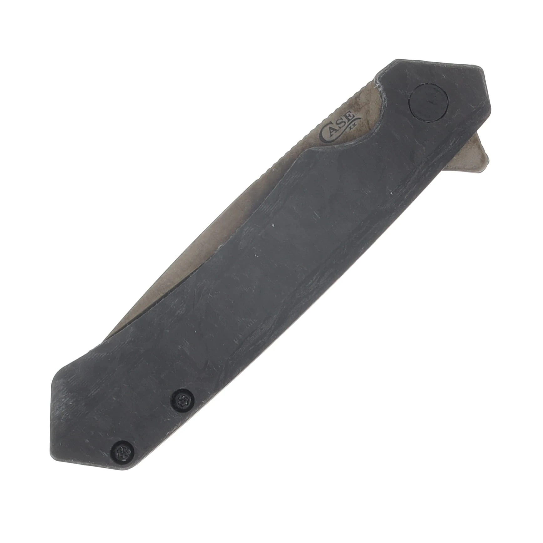 Case Kinzua Mission Series Folding Knife BLK/BLK Serrated Magnacut Tanto Blade CF Handle CA70969 View 5