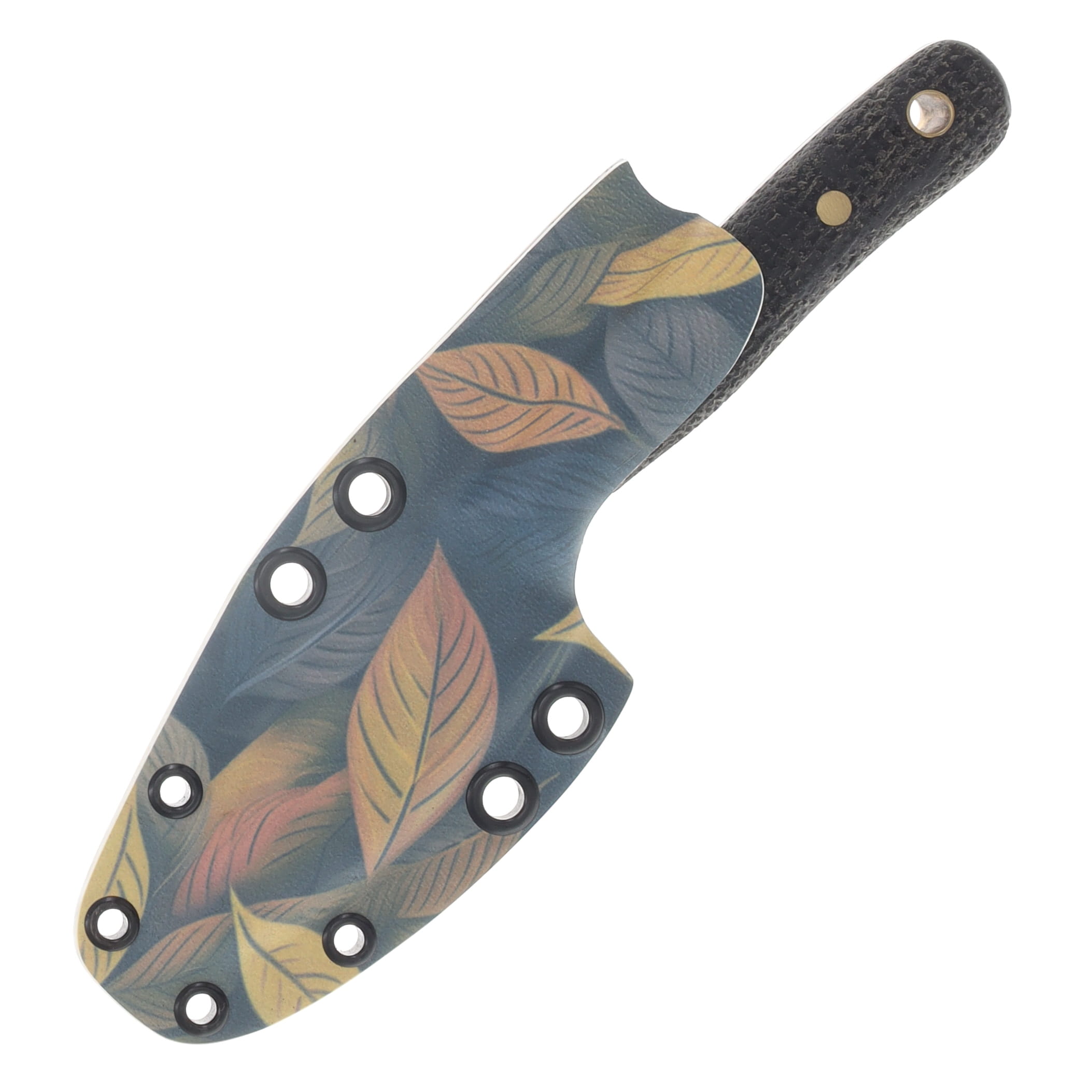 Samuel Riner Custom Knives Pellissippi Defender Fixed Blade Classic Finish 80CrV2 Tapered Tang/Midnight Micarta SRKPD1 View 4
