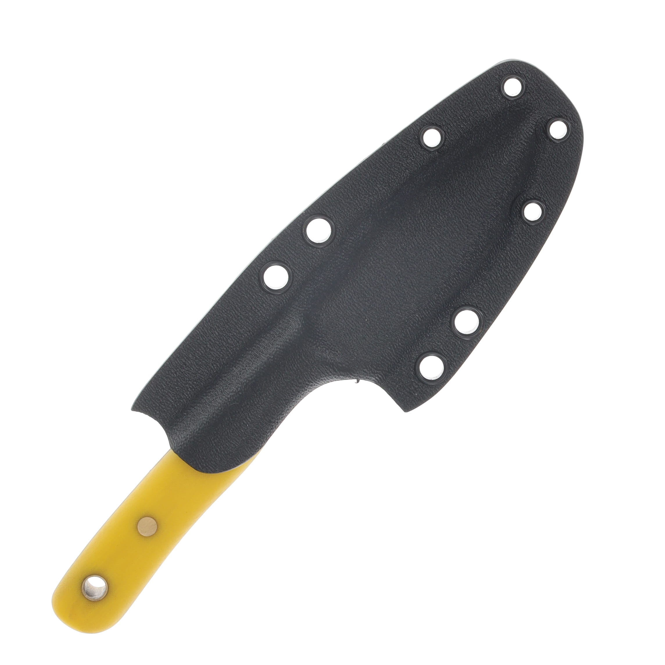 Samuel Riner Custom Knives Pellissippi Defender 80CrV2/Gadsden Flag Yellow Micarta SRKPD2 View 4