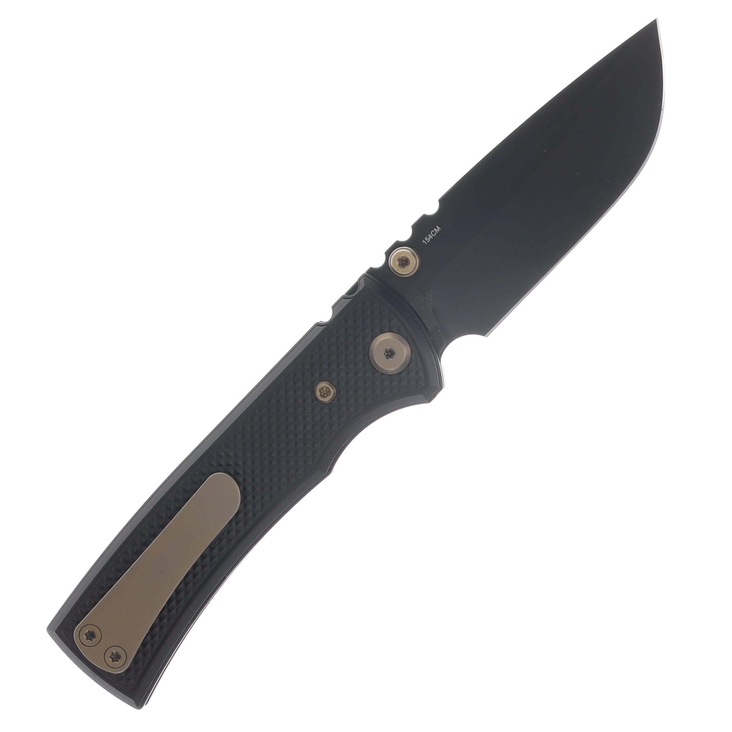 Chaves Blue Label Redencion Street Linerlock Folder Aluminum Knurled Black PVD Bronze TI Black DP CK-1B2-1C9A-2D1-BR View 2