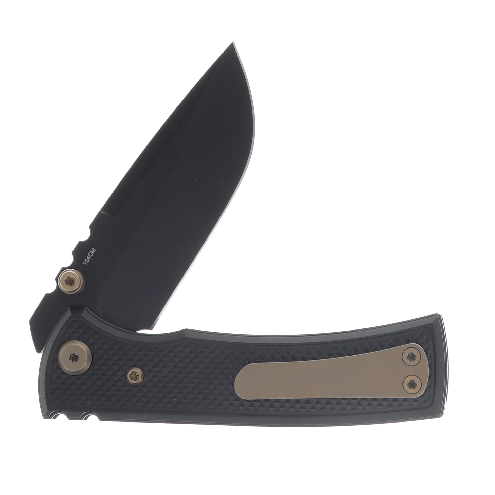 Chaves Blue Label Redencion Street Linerlock Folder Aluminum Knurled Black PVD Bronze TI Black DP CK-1B2-1C9A-2D1-BR View 4
