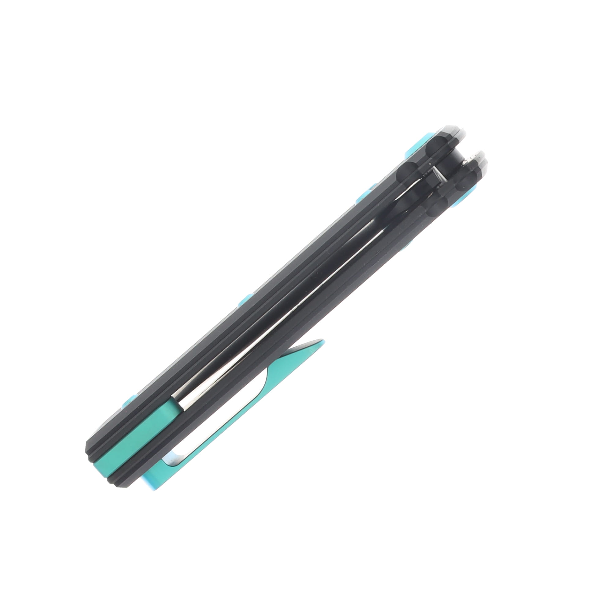 Chaves Blue Label Redencion Street Linerlock Folder Aluminum Knurled Black PVD Green TI Black DP CK-1B2-1C9A-2D1-GR View 7