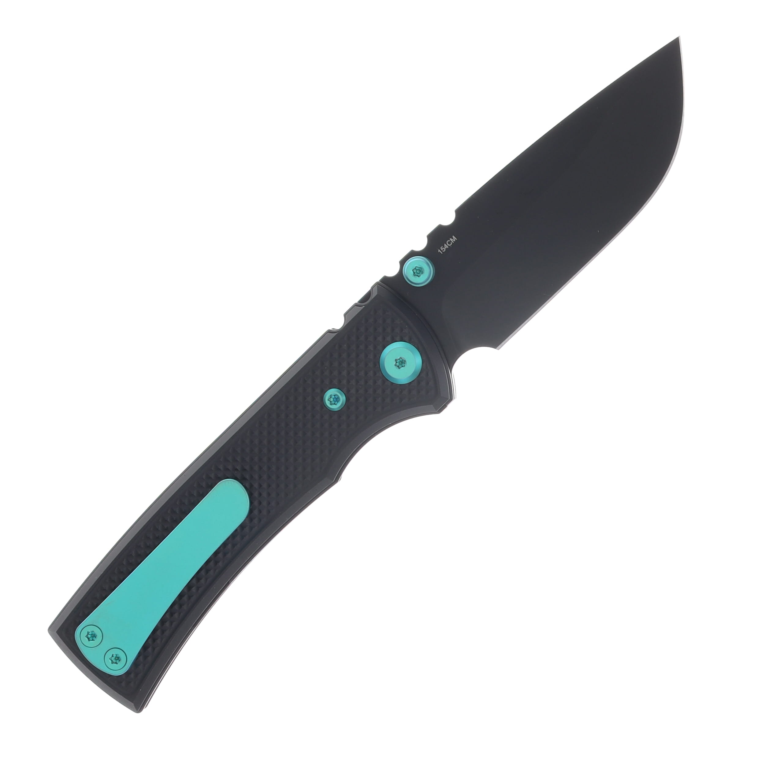 Chaves Blue Label Redencion Street Linerlock Folder Aluminum Knurled Black PVD Green TI Black DP CK-1B2-1C9A-2D1-GR View 2