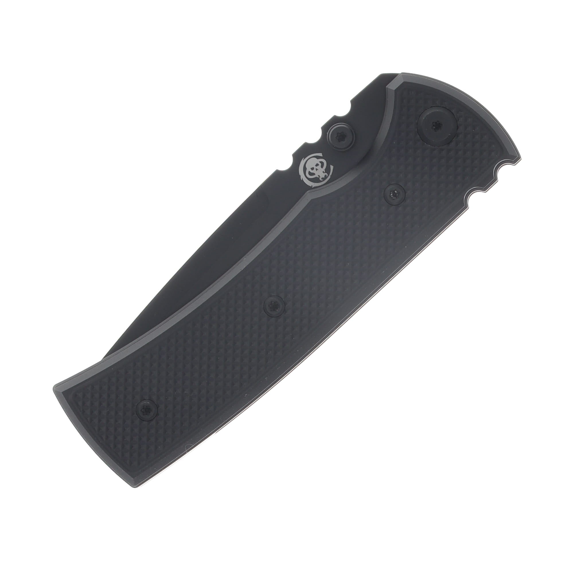 Chaves Blue Label Redencion Street Linerlock Folding Knife PVD Drop Point/Knurled Blackout Aluminum View 5