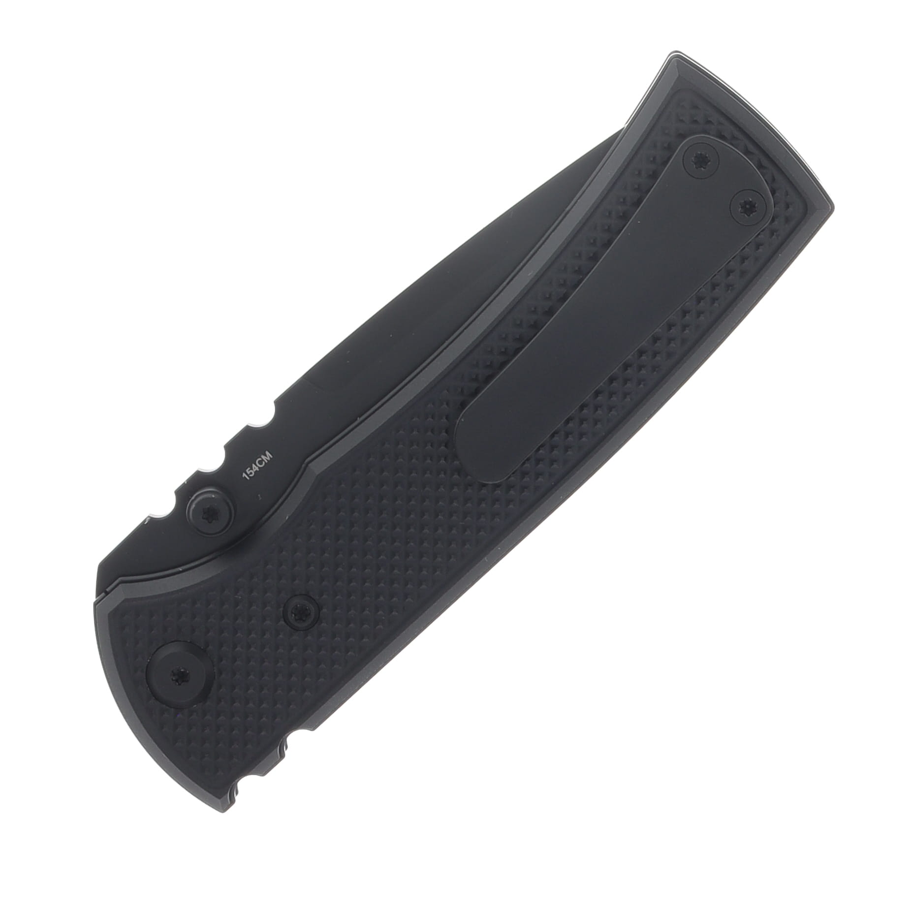 Chaves Blue Label Redencion Street Linerlock Folding Knife Stonewash PVD Tanto/Knurled Blackout Aluminum CK-1A2-2C9A-2D1-BL View 5