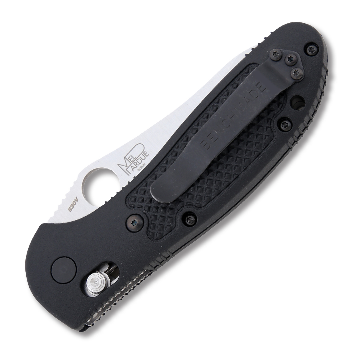 Benchmade Griptilian Folding Knife Black 3.45in Satin Sheepsfoot Blade BM550S30V View 4