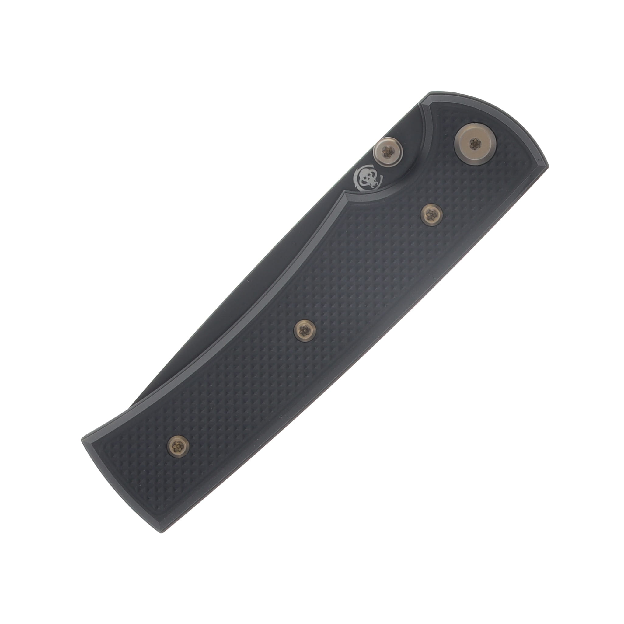 Chaves Blue Label Liberation 229 Linerlock Folder Aluminum Knurled Black PVD Bronze TI Black DP CK-2A2-1C9A-2D1-BR View 5