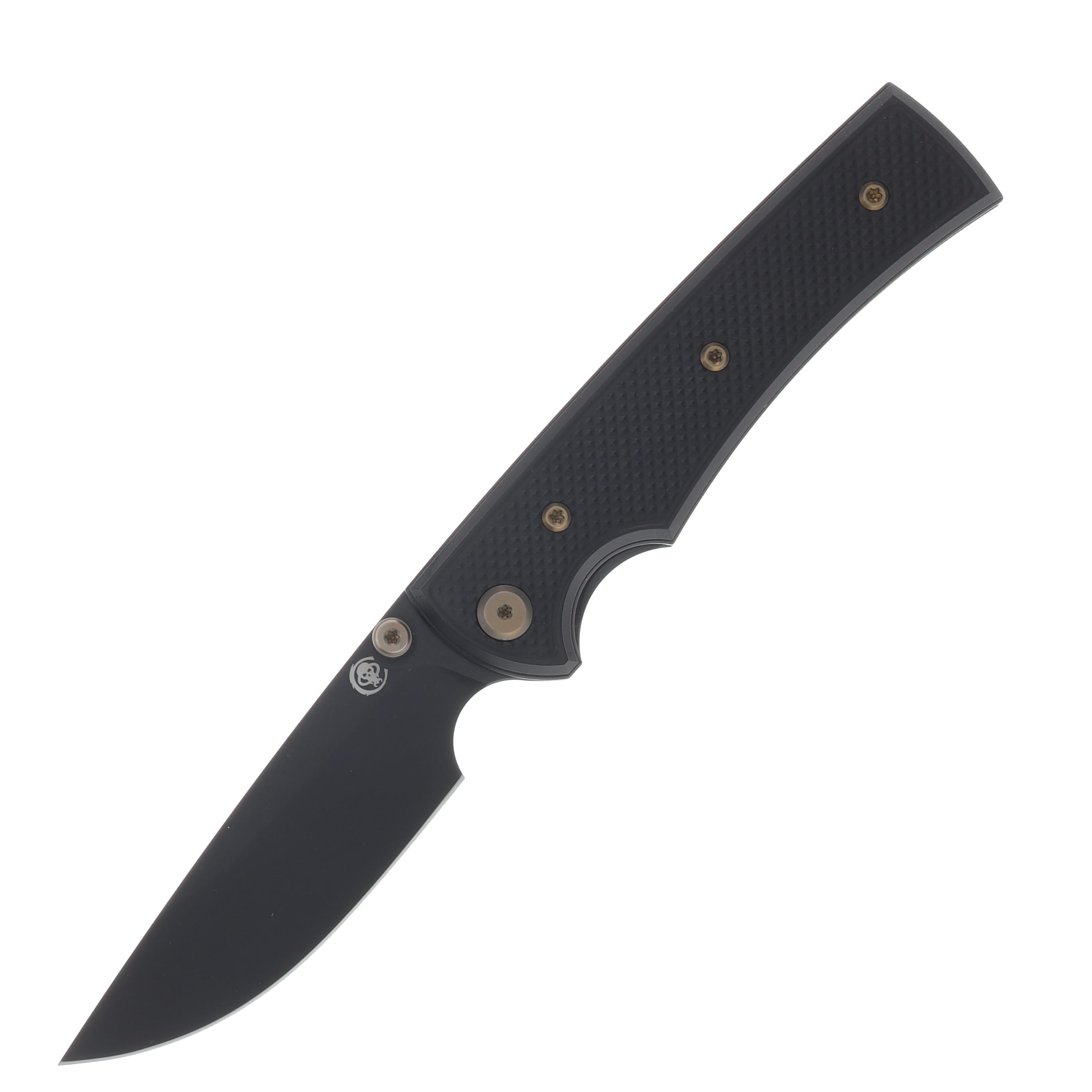 Chaves Blue Label Liberation 229 Linerlock Folder Aluminum Knurled Black PVD Bronze TI Black DP CK-2A2-1C9A-2D1-BR View 1