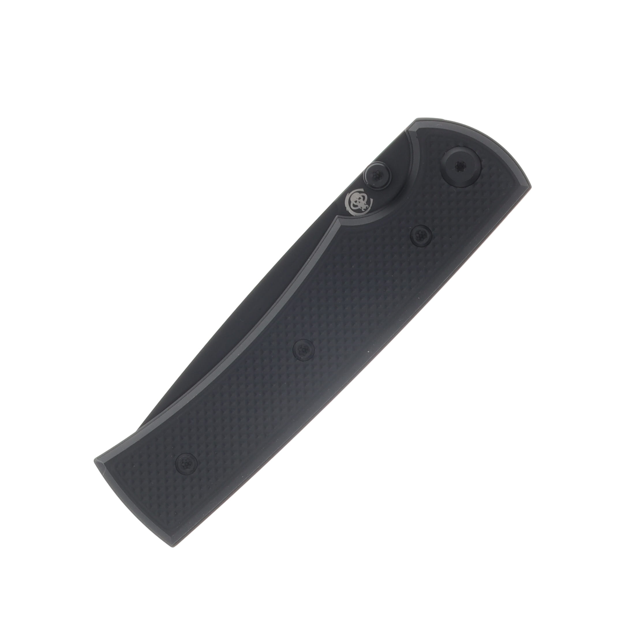 Chaves Blue Label Liberation 229 Linerlock Folder Aluminum Knurled SW PVD Black TI Black Tanto CK-2A2-2C9A-2D1-BL View 5