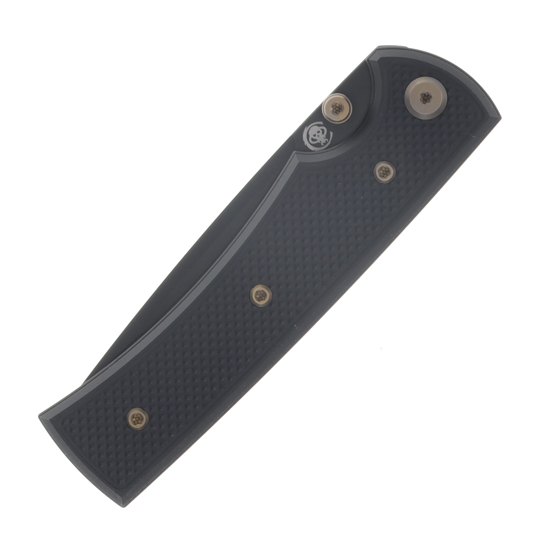 Chaves Blue Label Liberation 229 Linerlock Folder Aluminum Knurled Black SW PVD Bronze TI Black Tanto CK-2A2-2C9A-2D1-BR View 5