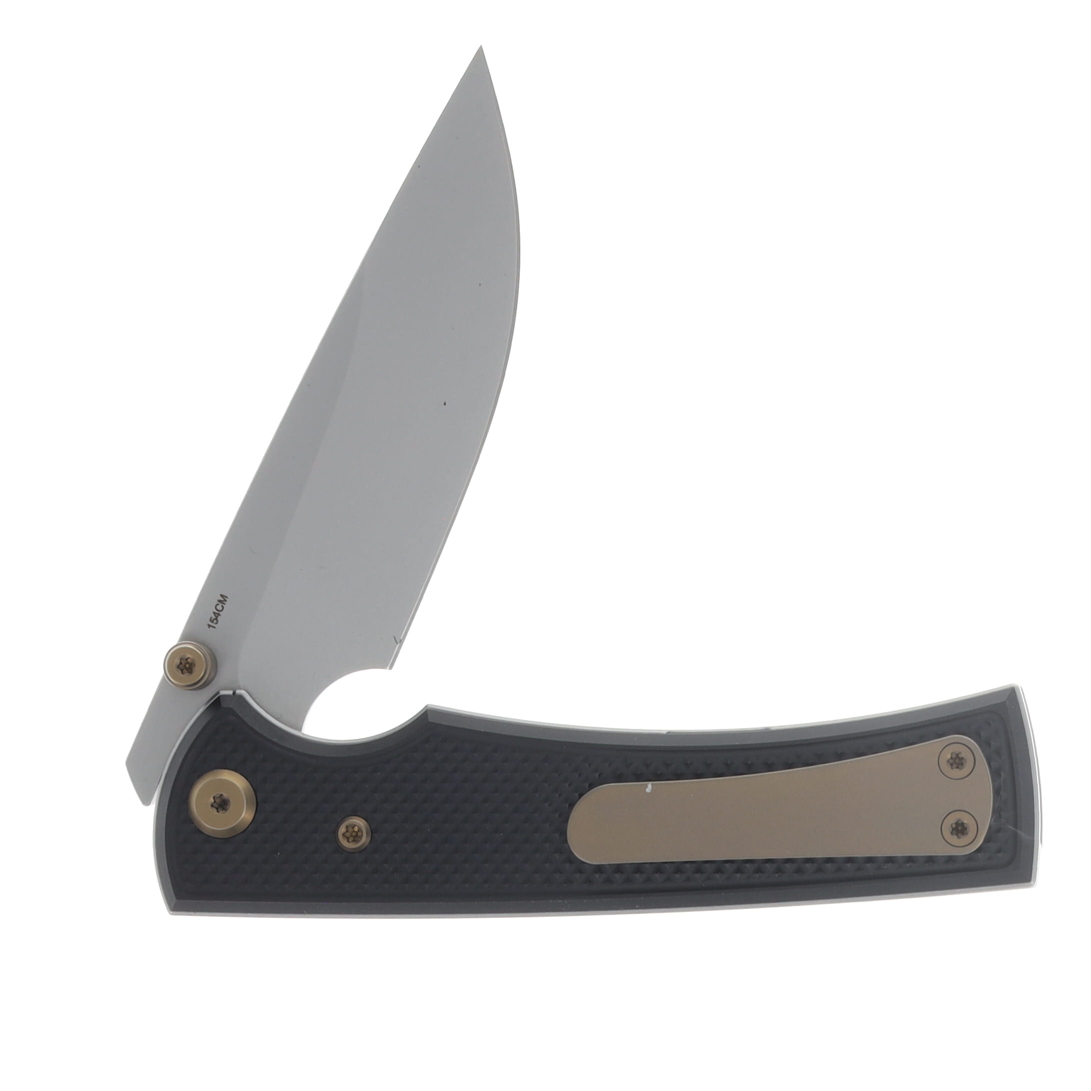 Chaves Blue Label Liberation 229 Linerlock Folder Aluminum Knurled Black PVD Bronze TI SW DP CK-2A2-1B9A-2D1-BR View 4
