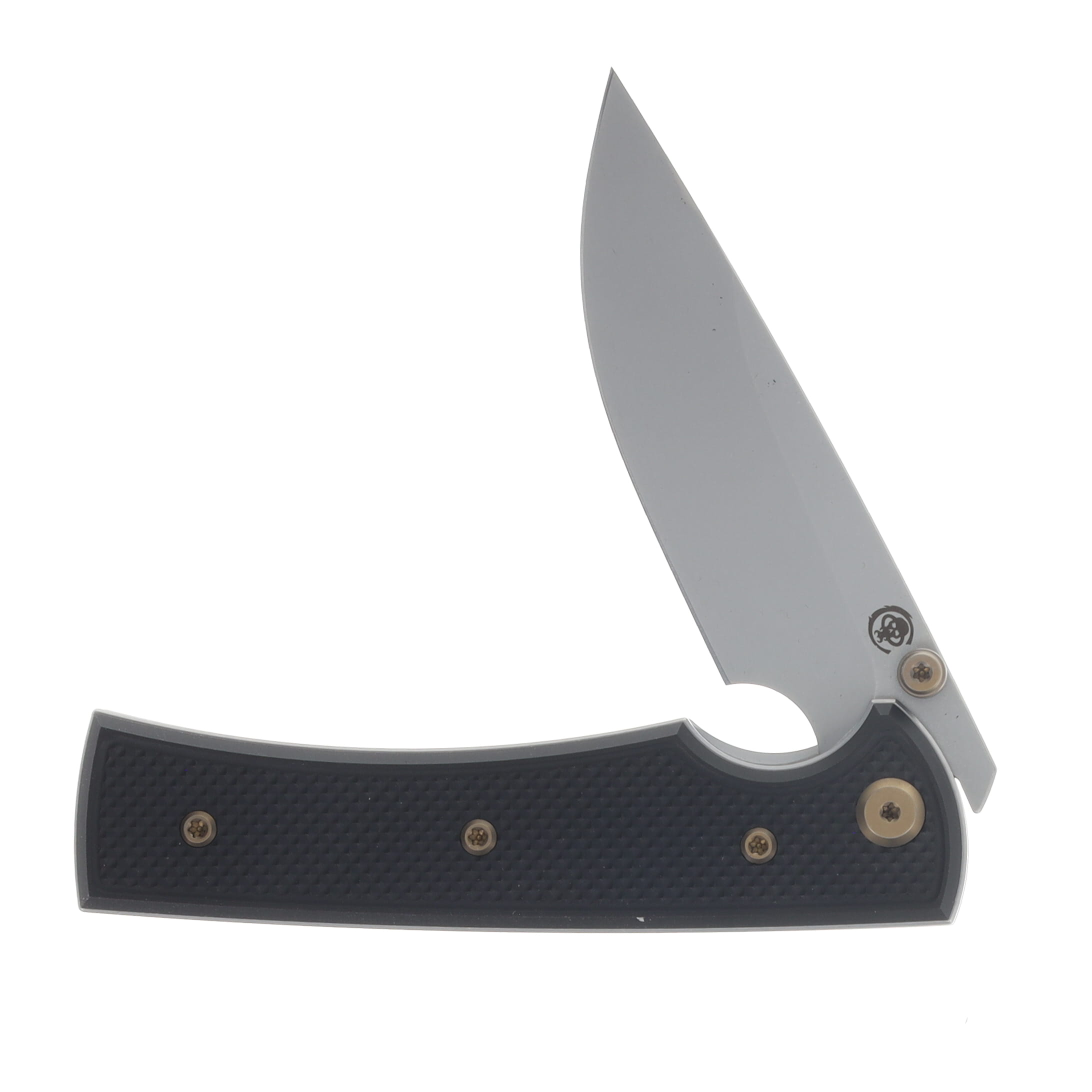 Chaves Blue Label Liberation 229 Linerlock Folder Aluminum Knurled Black PVD Bronze TI SW DP CK-2A2-1B9A-2D1-BR View 3
