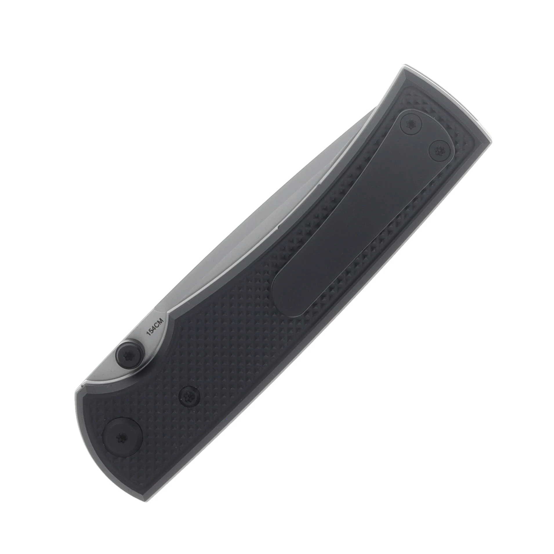 Chaves Blue Label Liberation 229 Linerlock Folder Aluminum Knurled SW Black PVD Black TI SW Tanto CK-2A2-2B9A-2D1-BL View 6