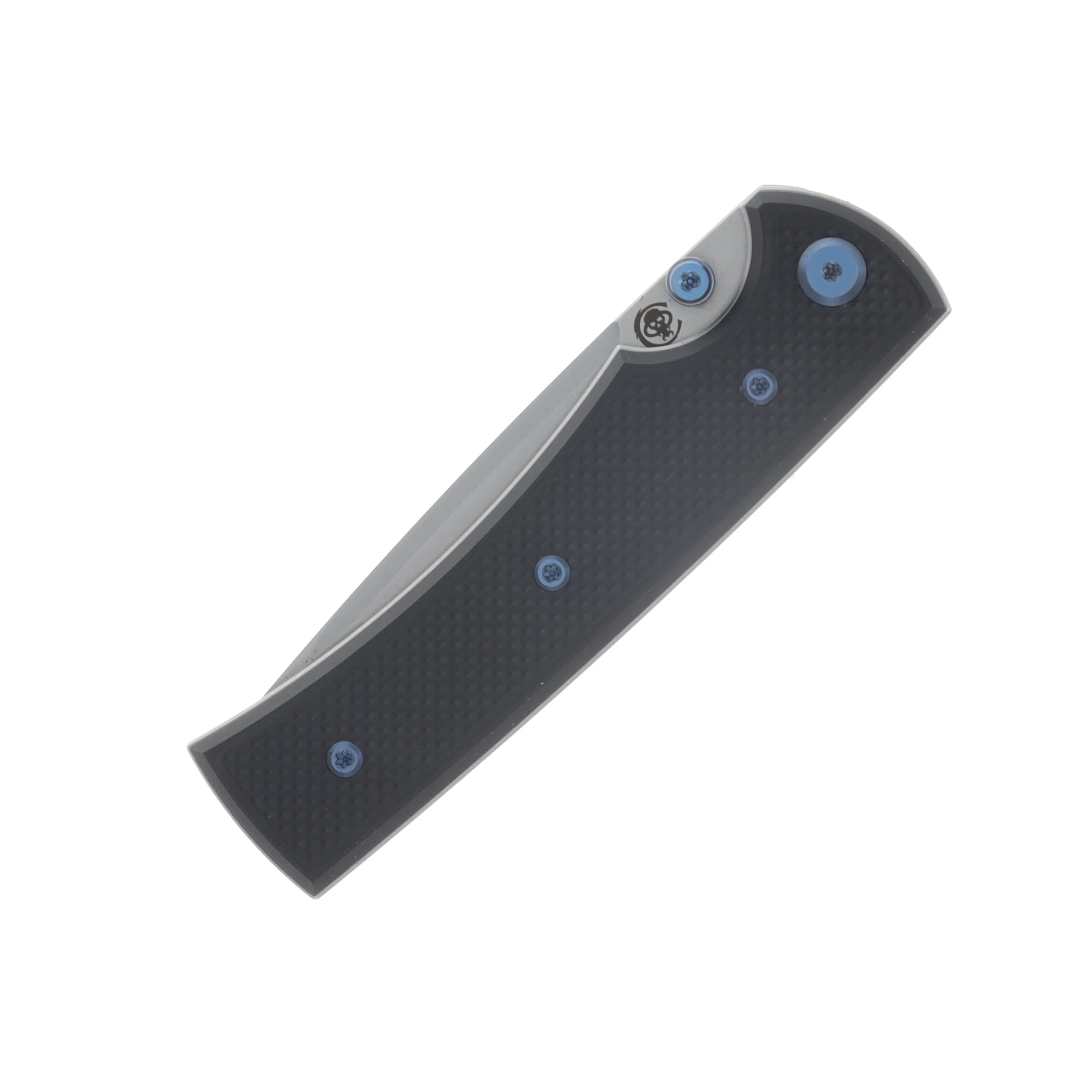 Chaves Blue Label Liberation 229 Linerlock Folder Aluminum Knurled SW Black PVD Blue TI SW Tanto CK-2A2-2B9A-2D1-BLUE View 5