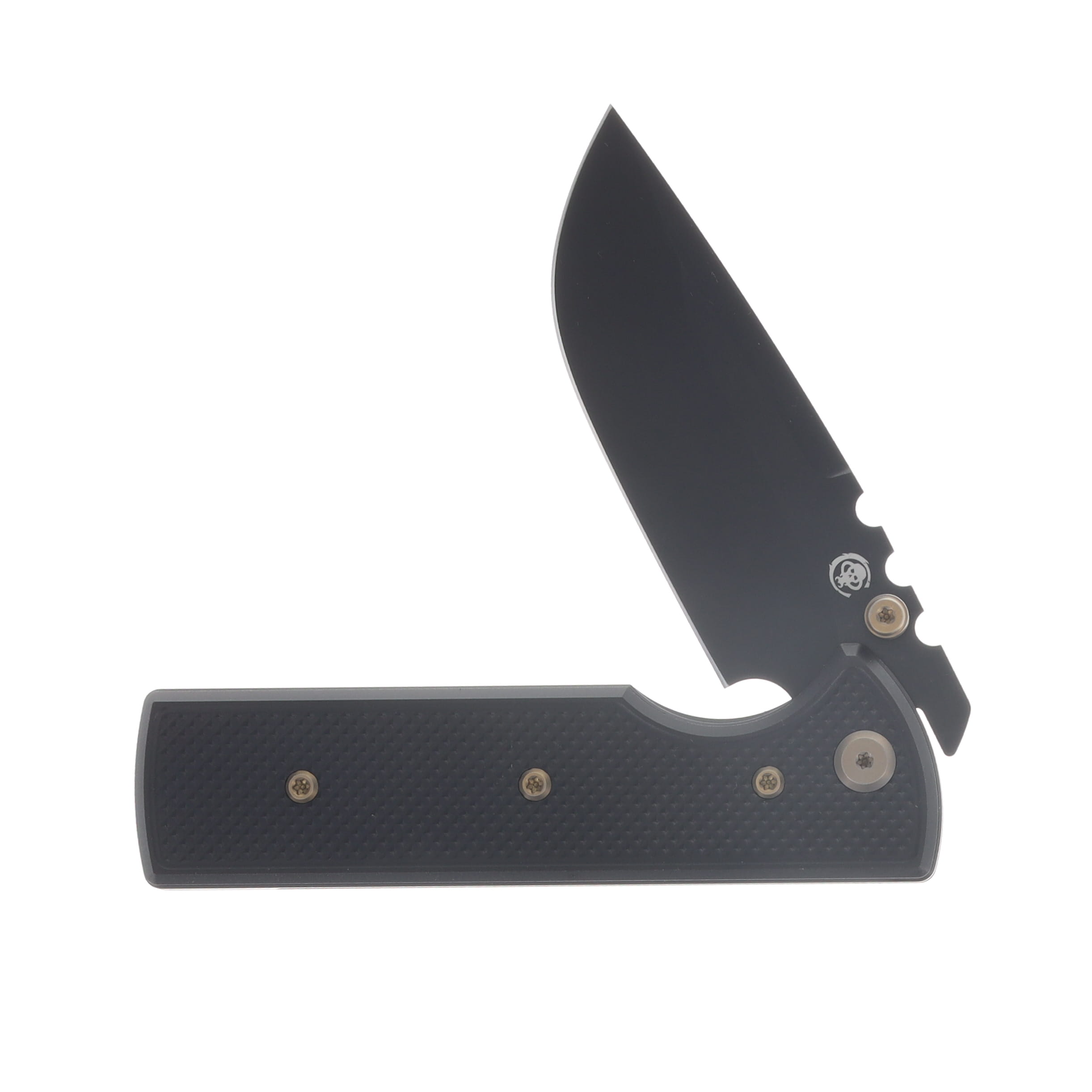 Chaves Blue Label - Aluminum Knurled  Redencion  N.T.A.K.  Black  PVD  Linerlock  Bronze  Ti Black  DP CK-1D2-1C9A-2D1-BR View 3