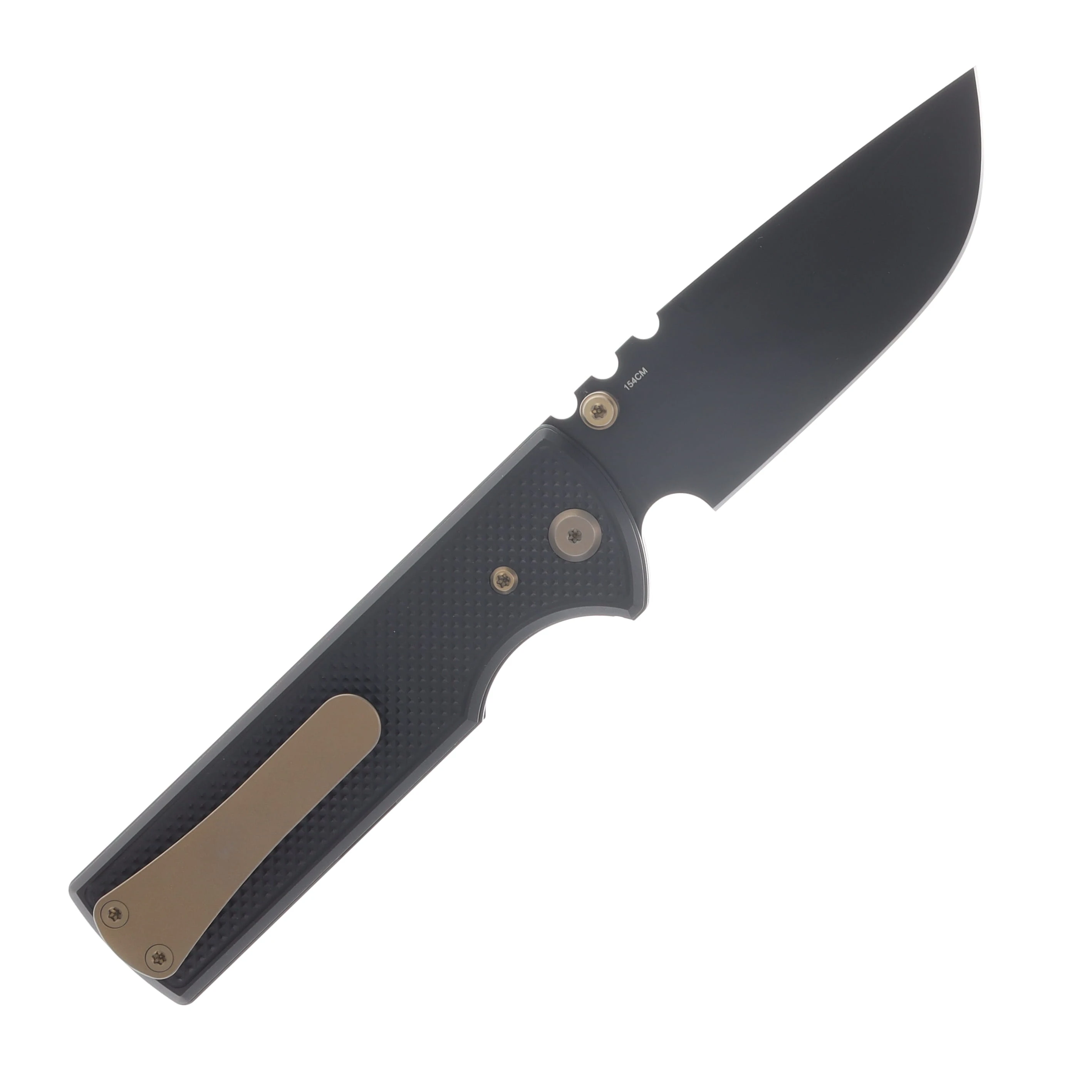 Chaves Blue Label - Aluminum Knurled  Redencion  N.T.A.K.  Black  PVD  Linerlock  Bronze  Ti Black  DP CK-1D2-1C9A-2D1-BR View 2