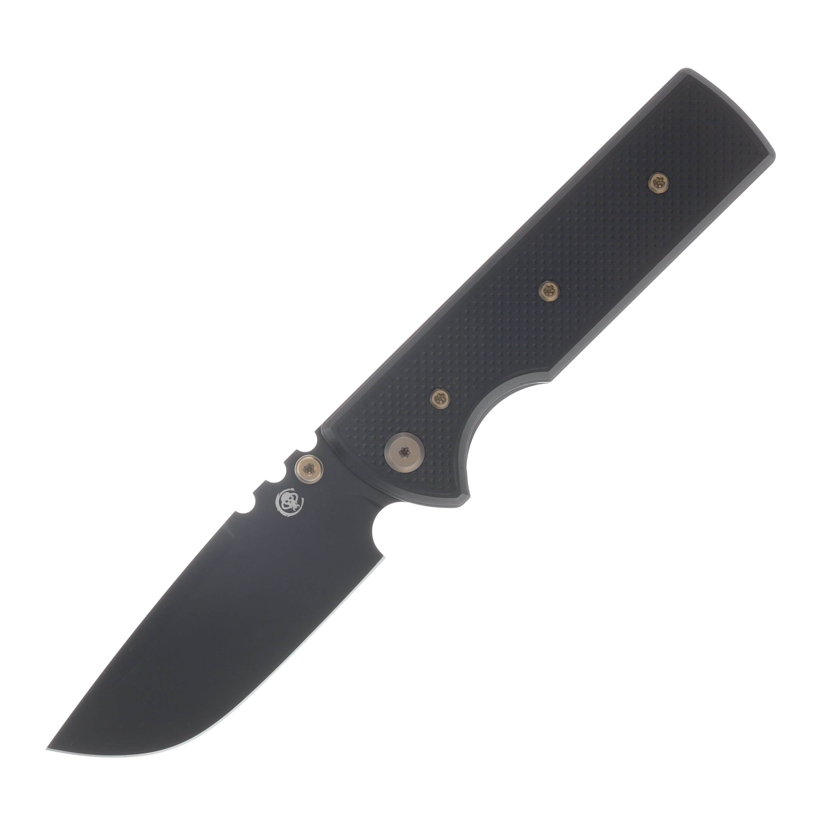 Chaves Blue Label - Aluminum Knurled  Redencion  N.T.A.K.  Black  PVD  Linerlock  Bronze  Ti Black  DP CK-1D2-1C9A-2D1-BR View 1