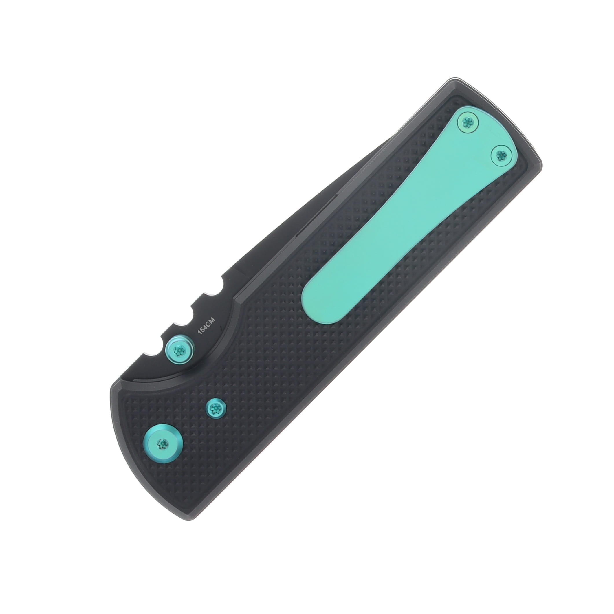 Chaves Blue Label - Aluminum Knurled  Redencion  N.T.A.K.  Black  PVD  Linerlock  Green  Ti Black  DP CK-1D2-1C9A-2D1-GR View 6
