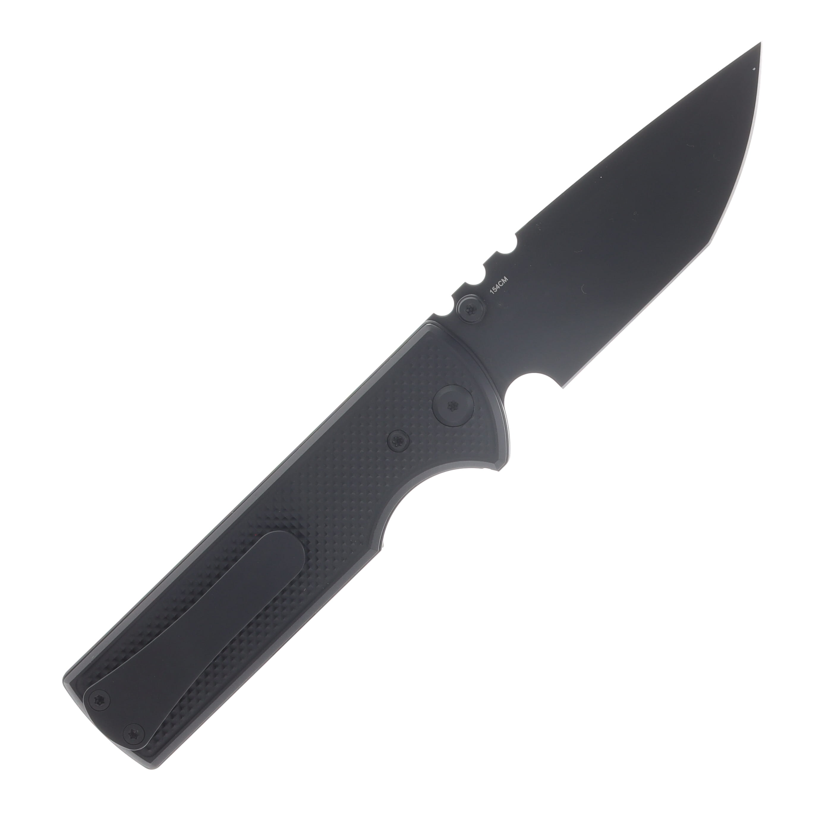 Chaves Blue Label - Aluminum Knurled  Redencion  N.T.A.K  SW  PVD  Linerlock  Black  Ti Black  Tanto CK-1D2-2C9A-2D1-BL View 2