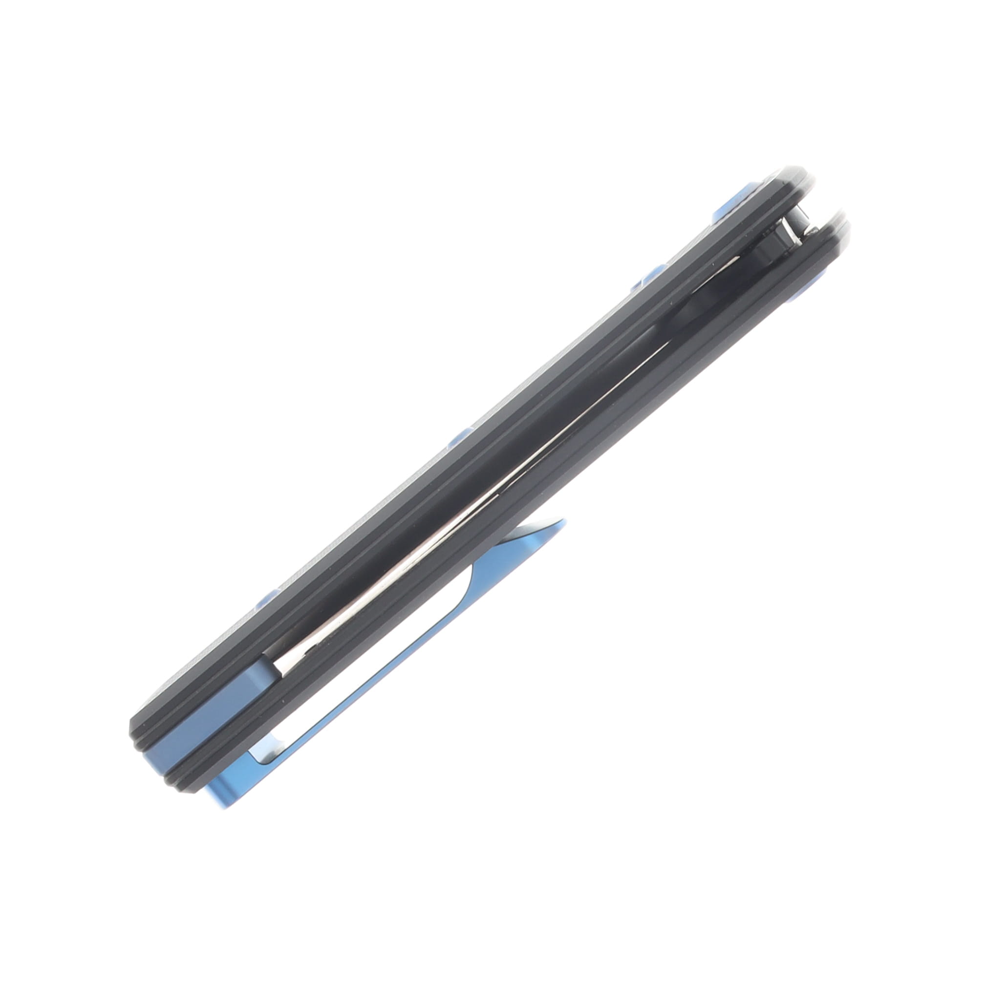 Chaves Blue Label - Aluminum Knurled  Redencion  N.T.A.K  SW  PVD  Linerlock  Blue  Ti Black  Tanto View 7