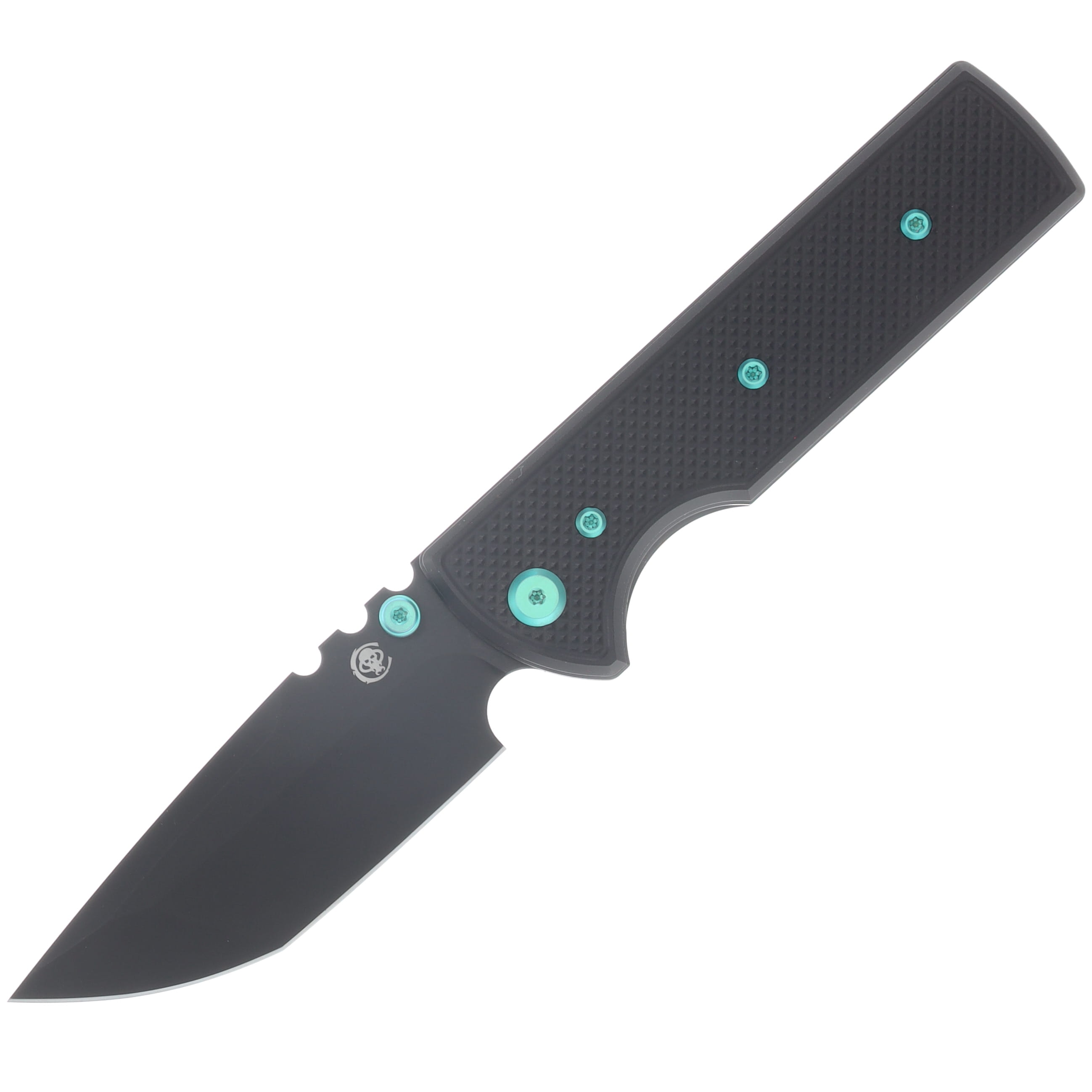 Chaves Blue Label - Aluminum Knurled  Redencion  N.T.A.K   SW  PVD  Linerlock  Green  Ti Black  Tanto CK-1D2-2C9A-2D1-GR View 1