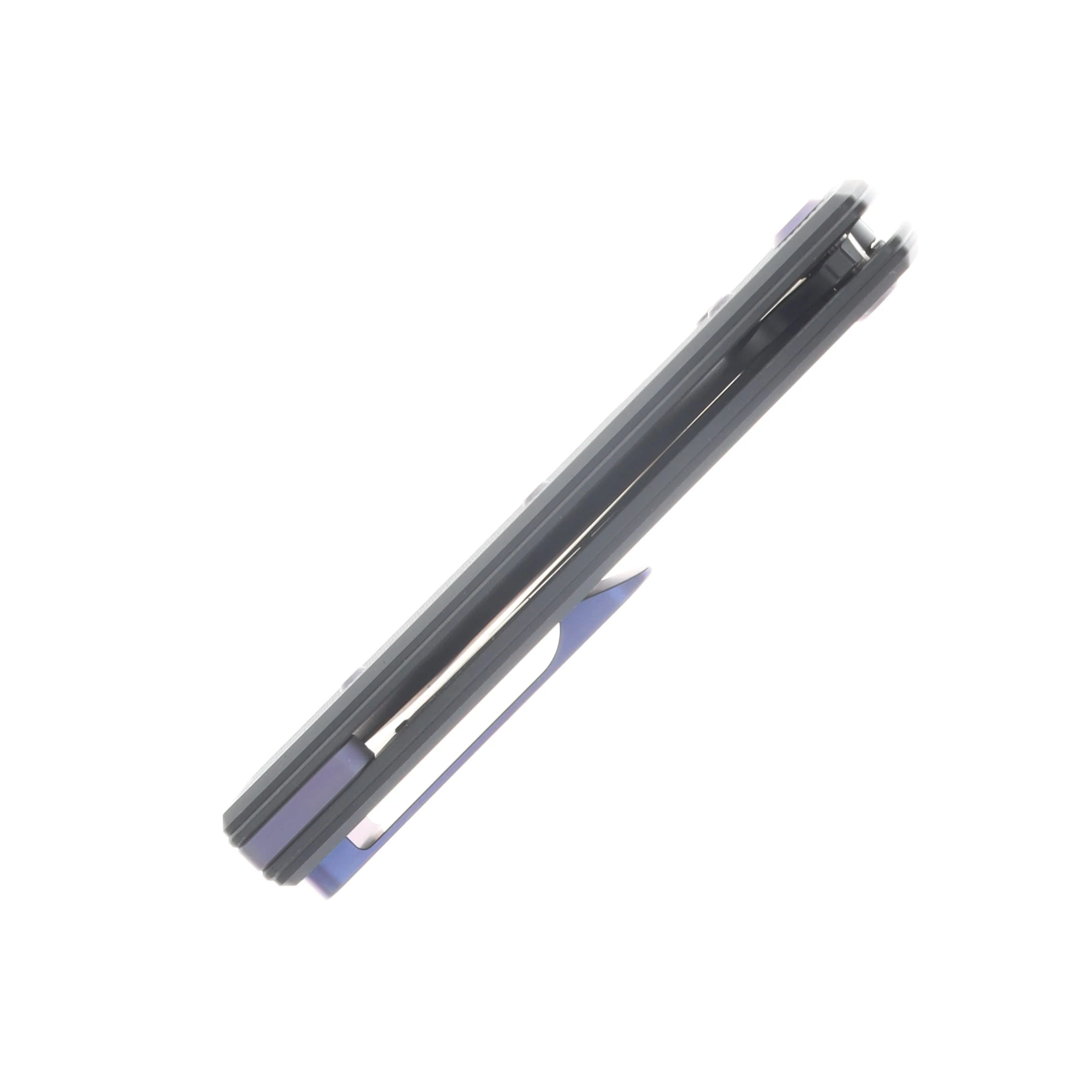 Chaves Blue Label - Aluminum Knurled  Redencion  N.T.A.K  SW  PVD  Linerlock  Purple  Ti Black  Tanto View 7