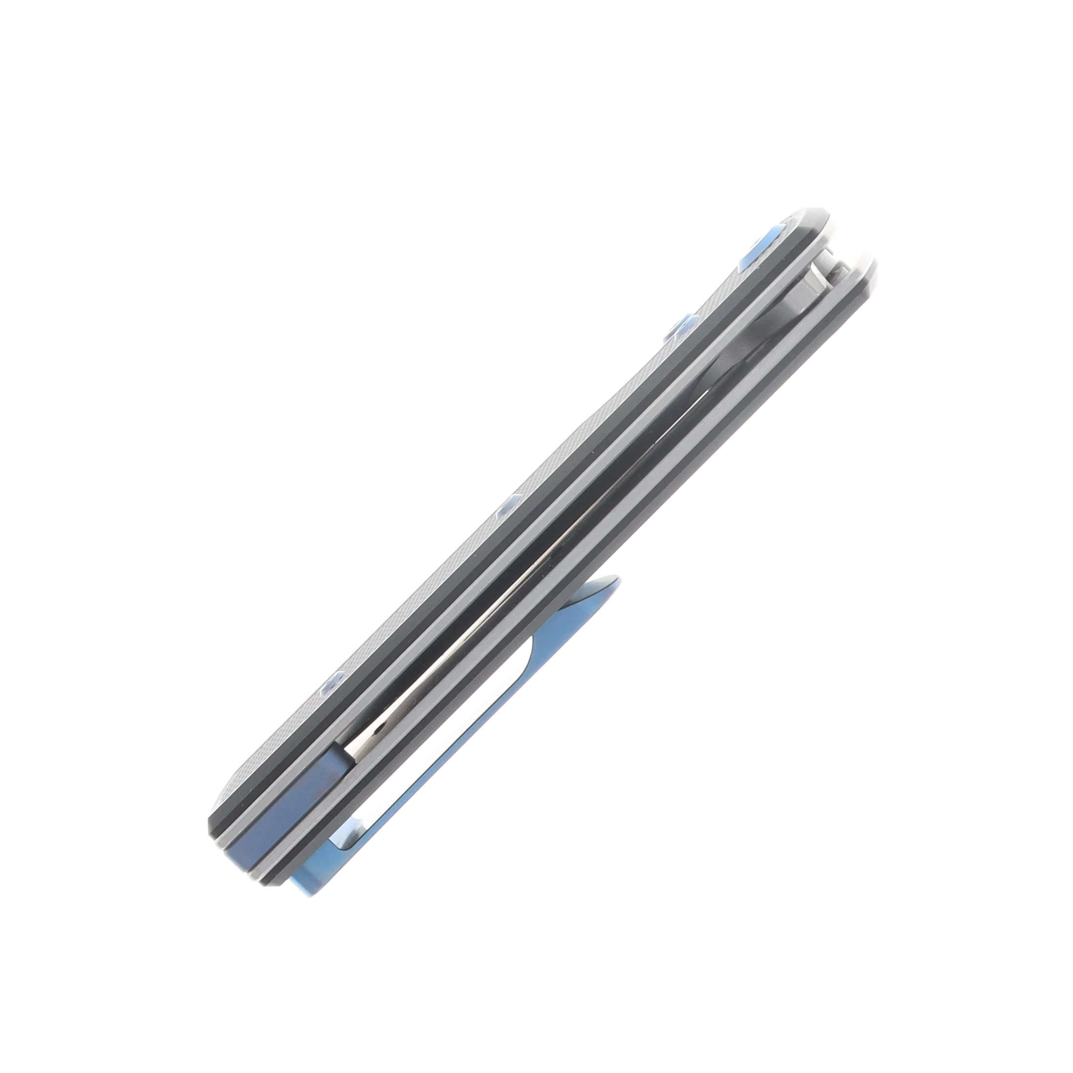 Chaves Blue Label - Aluminum Knurled  Redencion  N.T.A.K  Black  PVD  Linerlock  Blue  Ti SW  DP CK-1D2-1B9A-2D1-BLUE View 7