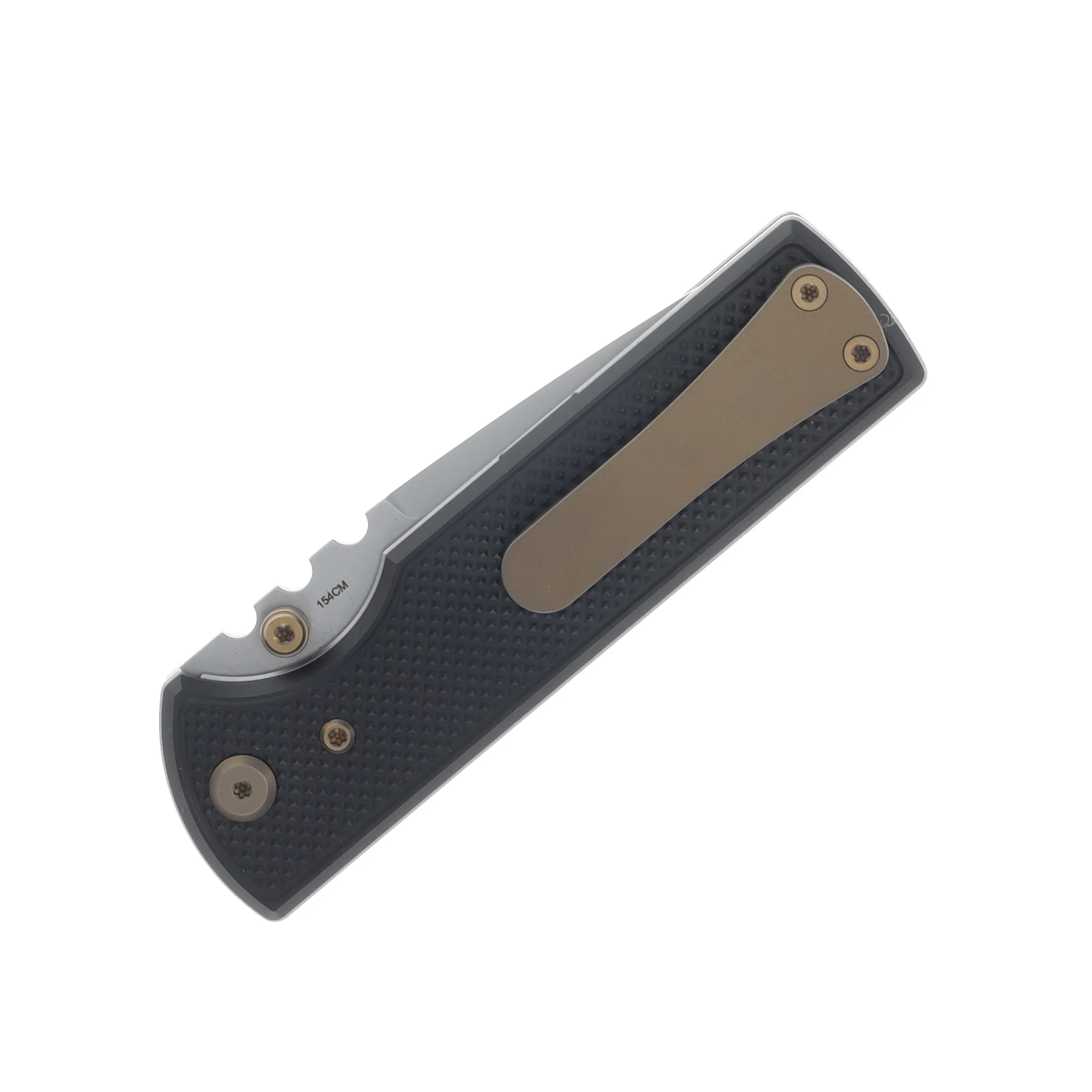 Chaves Blue Label - Aluminum Knurled  Redencion  N.T.A.K  Black  PVD  Linerlock  Bronze  Ti SW  DP View 6