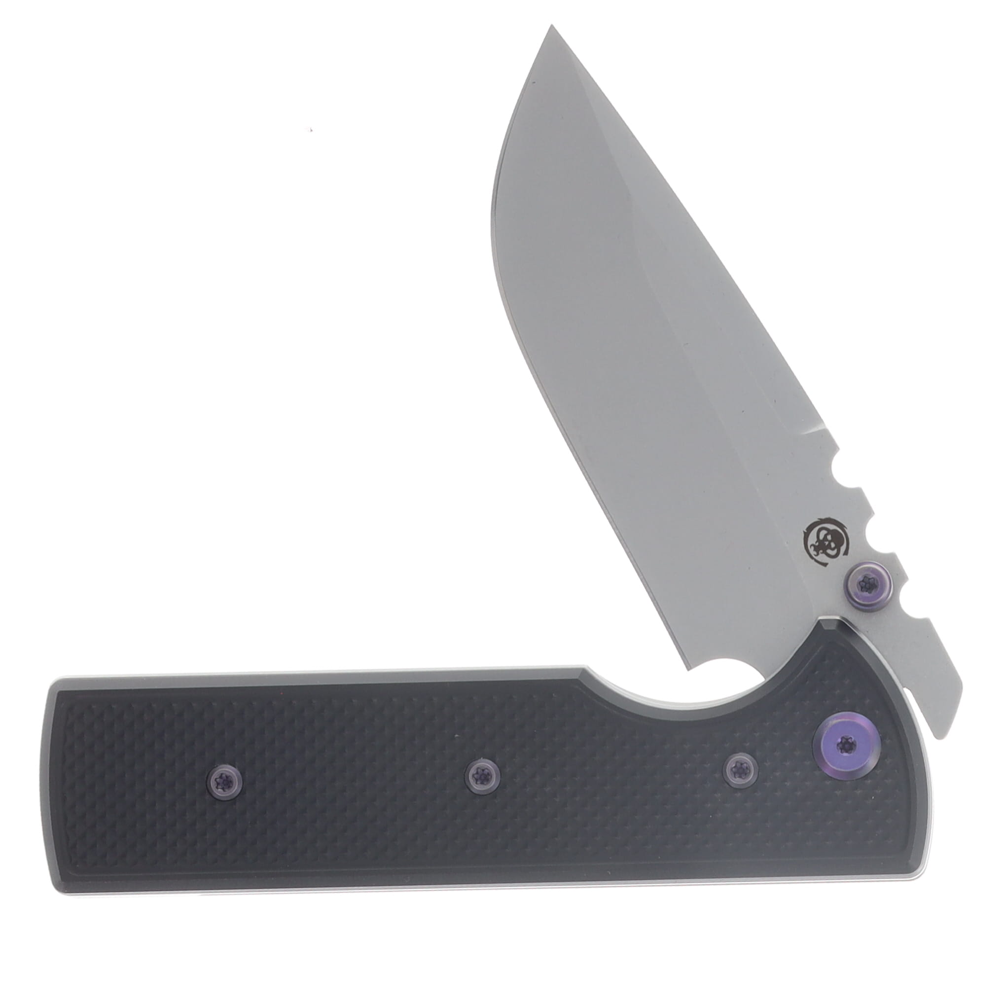 Chaves Blue Label - Aluminum Knurled  Redencion  N.T.A.K  Black  PVD  Linerlock  Purple  Ti SW  DP CK-1D2-1B9A-2D1-PRP View 3