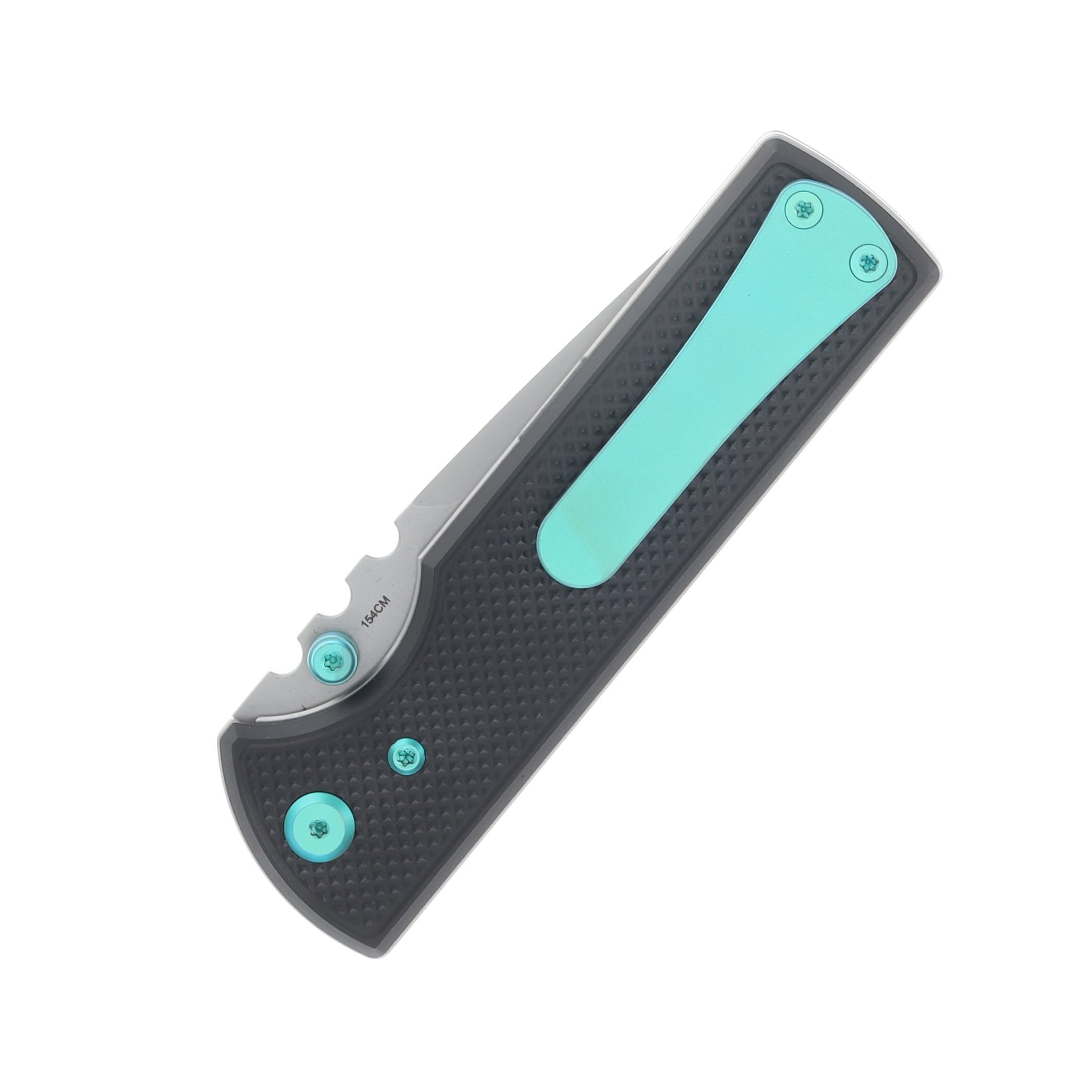 Chaves Blue Label - Aluminum Knurled  Redencion  N.T.A.K  SW  PVD  Linerlock  Green  Ti SW  Tanto CK-1D2-2B9A-2D1-GR View 6
