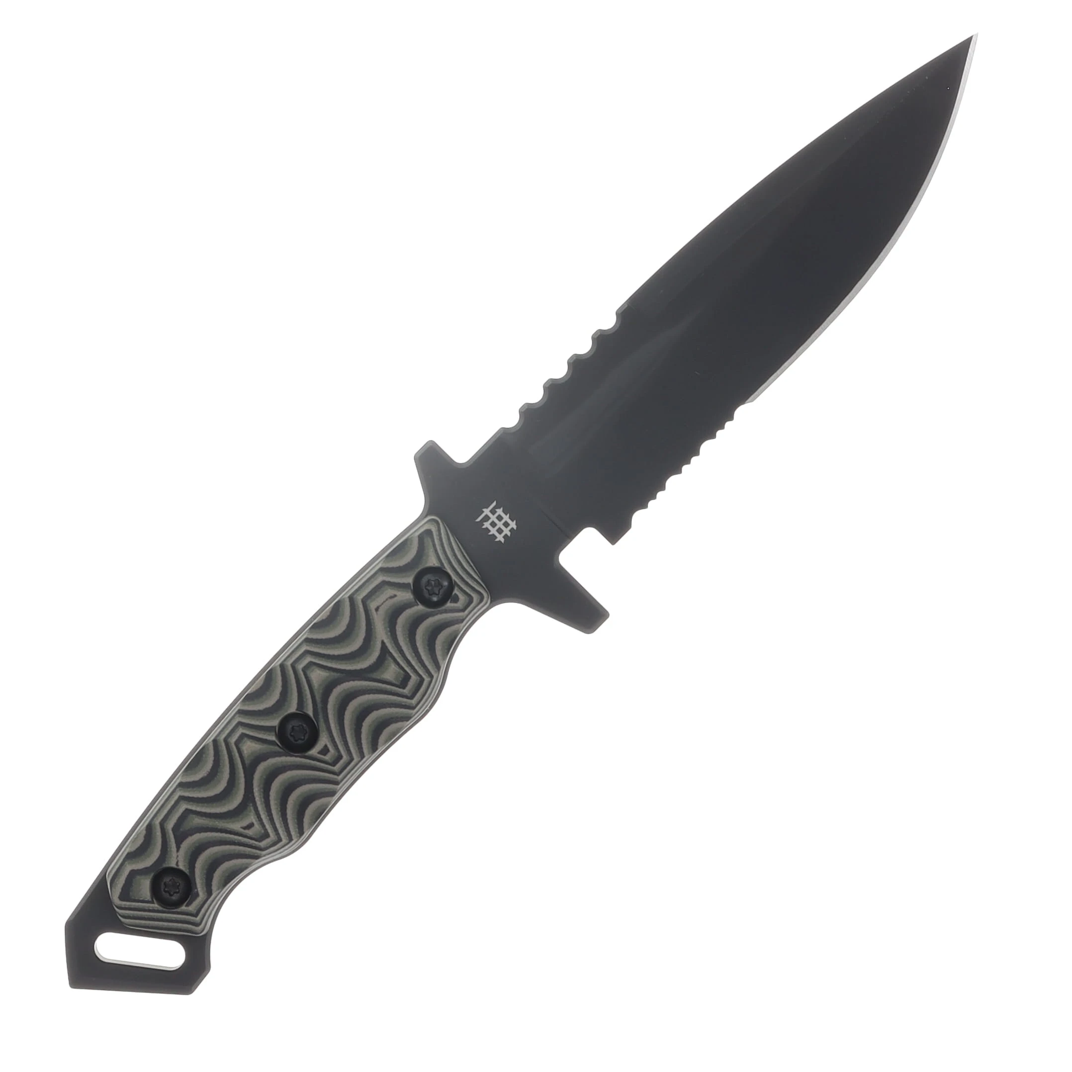 Halfbreed Medium Infantry Knife/Partially Serrated Drop Point/Gen 2 Multicam Sculpted Handles/K340 STEEL MIK03PSMCG2K340 View 4