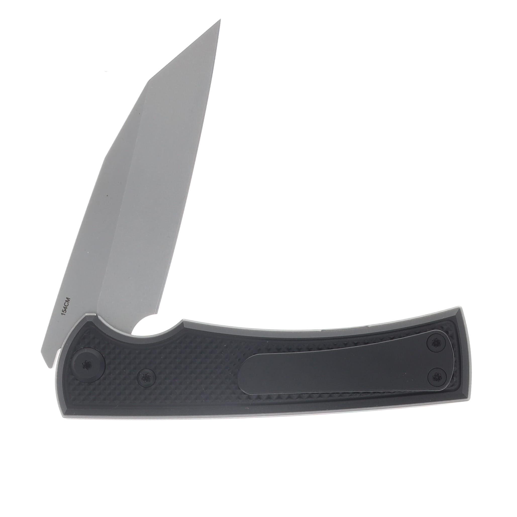Chaves Blue Label Sangre Street Linerlock Stonewash Wharncliffe/PVD Knurled Aluminum with Black Accents CK-3B2-3B9A-2D1-BL View 4