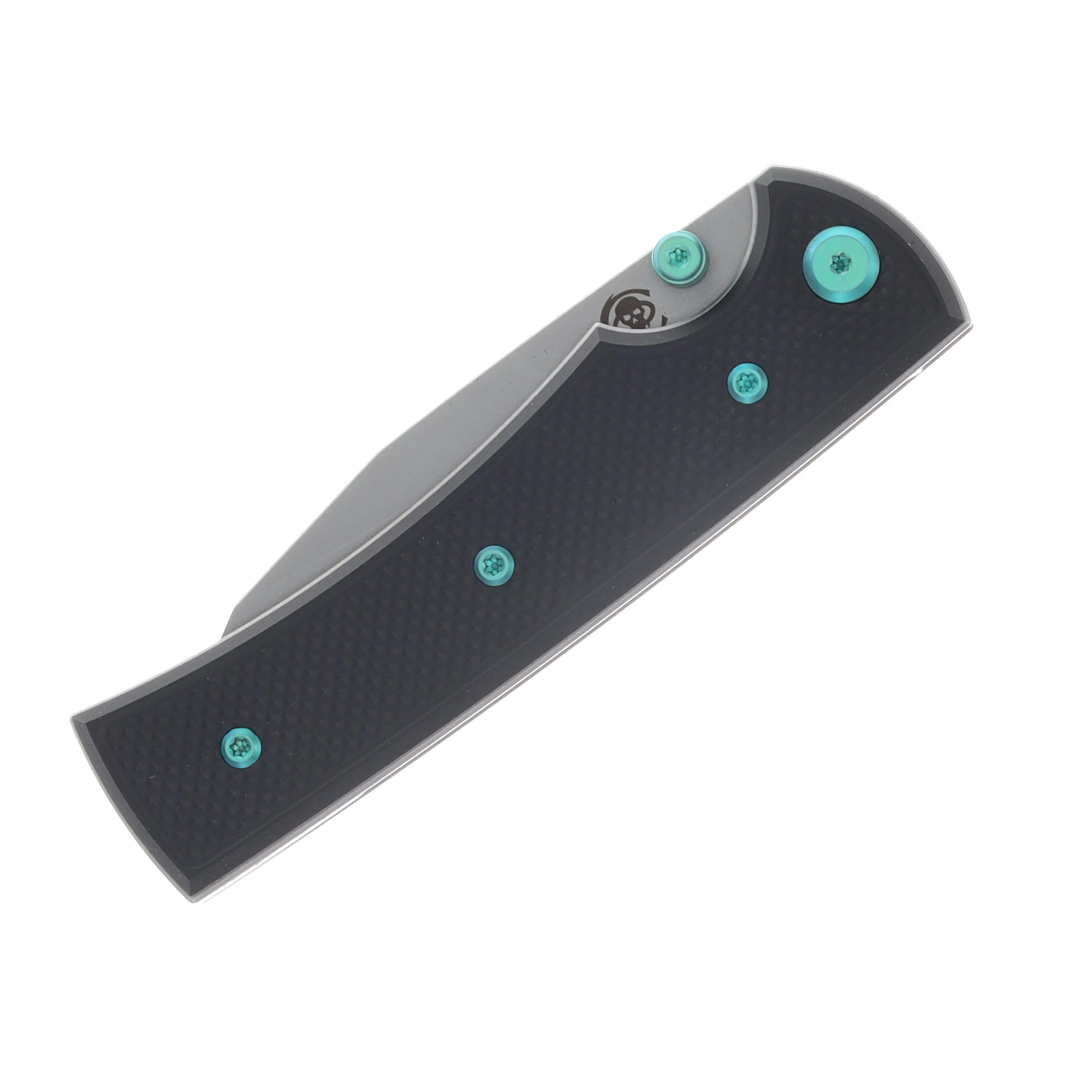 Chaves Blue Label Sangre 229 Linerlock Folder Aluminum Knurled SW Black-Green TI SW Wharncliffe CK-3A2-3B9A-2D1-GR View 5