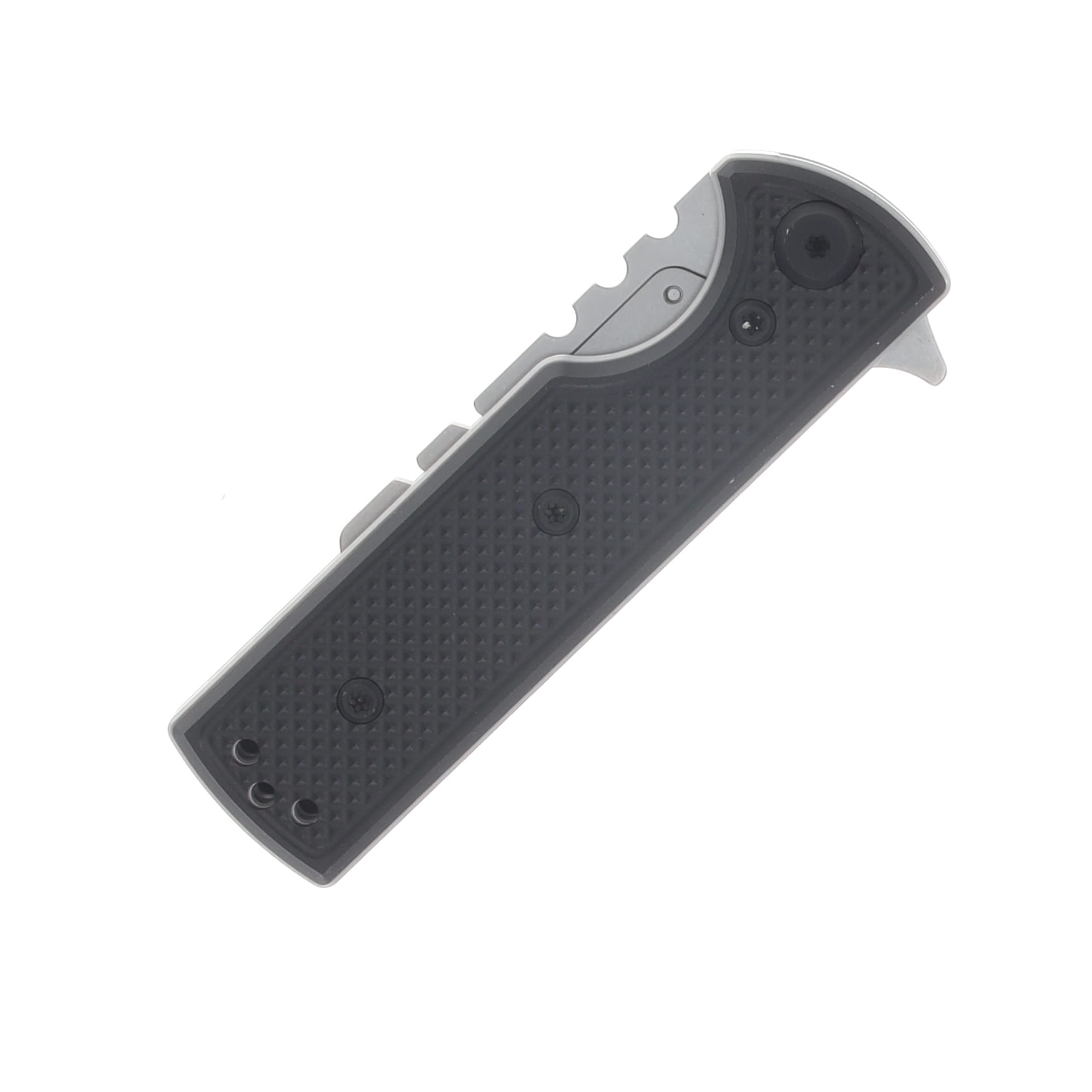 Chaves Blue Label - Aluminum Knurled C.H.U.B.  Flipper  SW  Linerlock  Black  Ti Razor  Blade CK-7C2-5B6B-2D1-BL View 5