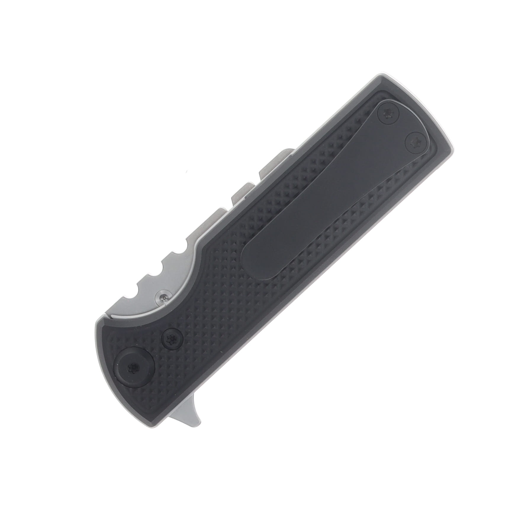 Chaves Blue Label - Aluminum Knurled C.H.U.B.  Flipper  SW  Linerlock  Black  Ti Razor  Blade CK-7C2-5B6B-2D1-BL View 6