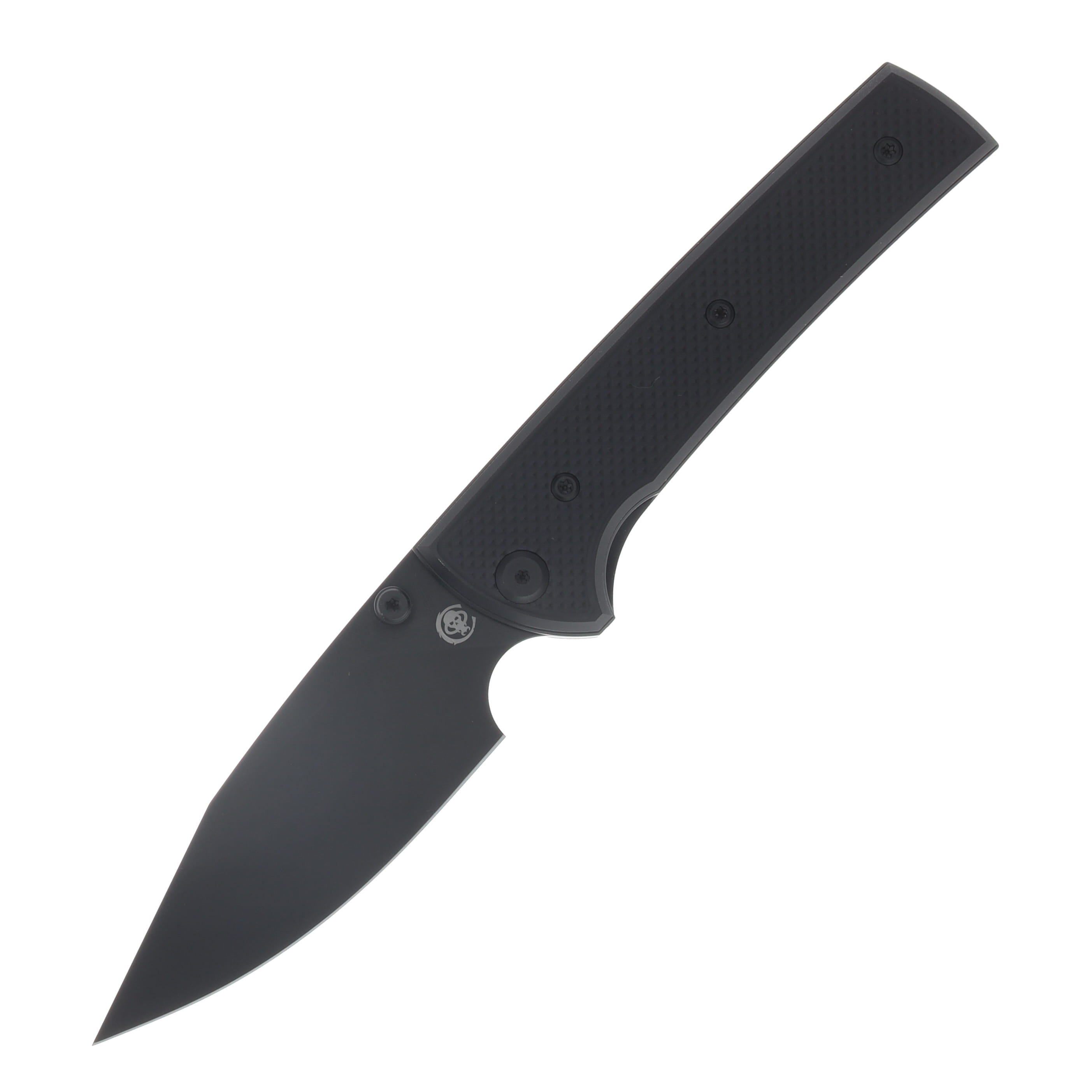 Chaves Blue Label - Aluminum Knurled Scapegoat  229  Black  PVD  Linerlock  Black  Ti Black  Spearpoint CK-4A2-10C9A-2D1-BL View 1
