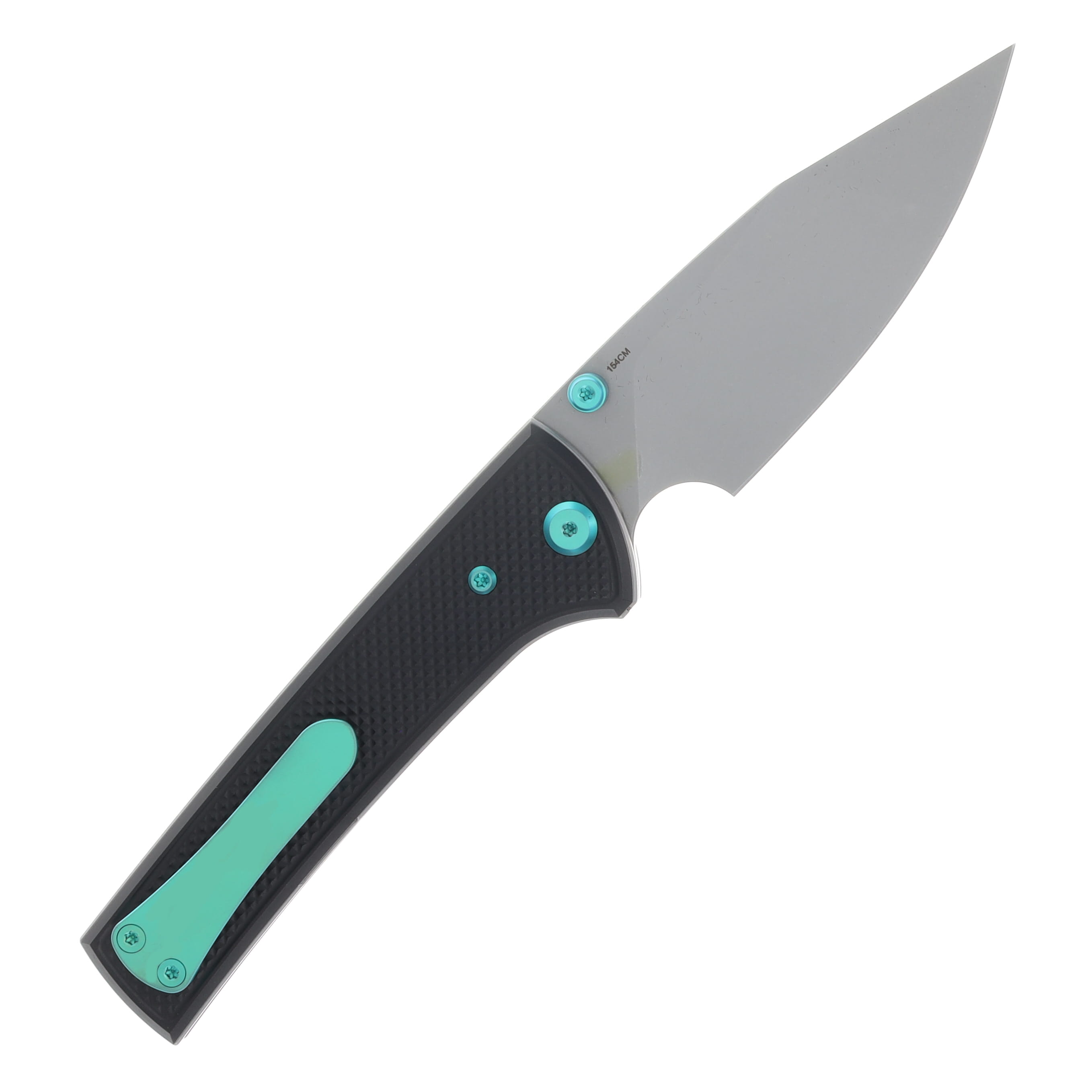 Chaves Blue Label - Aluminum Knurled Scapegoat  229  SW  Linerlock  Green  Ti SW  Spearpoint CK-4A2-10B9A-2D1-GR View 2