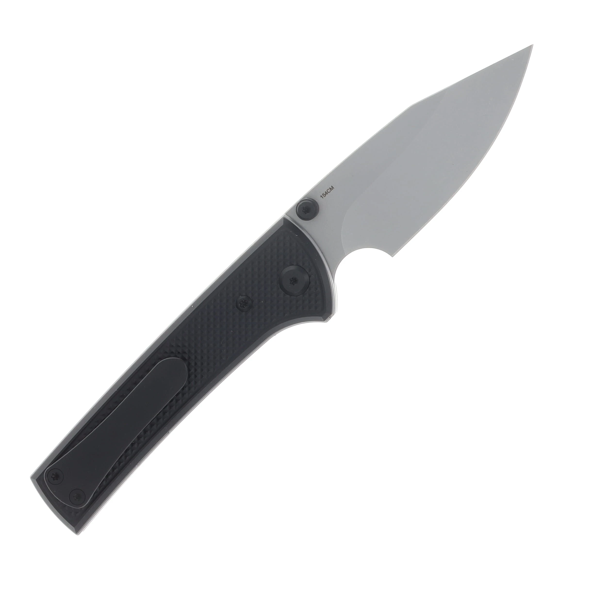 Chaves Blue Label - Aluminum Knurled Scapegoat  Street  SW  Linerlock  Black  Ti SW  Spearpoint CK-4B2-10B9A-2D1-BL View 2