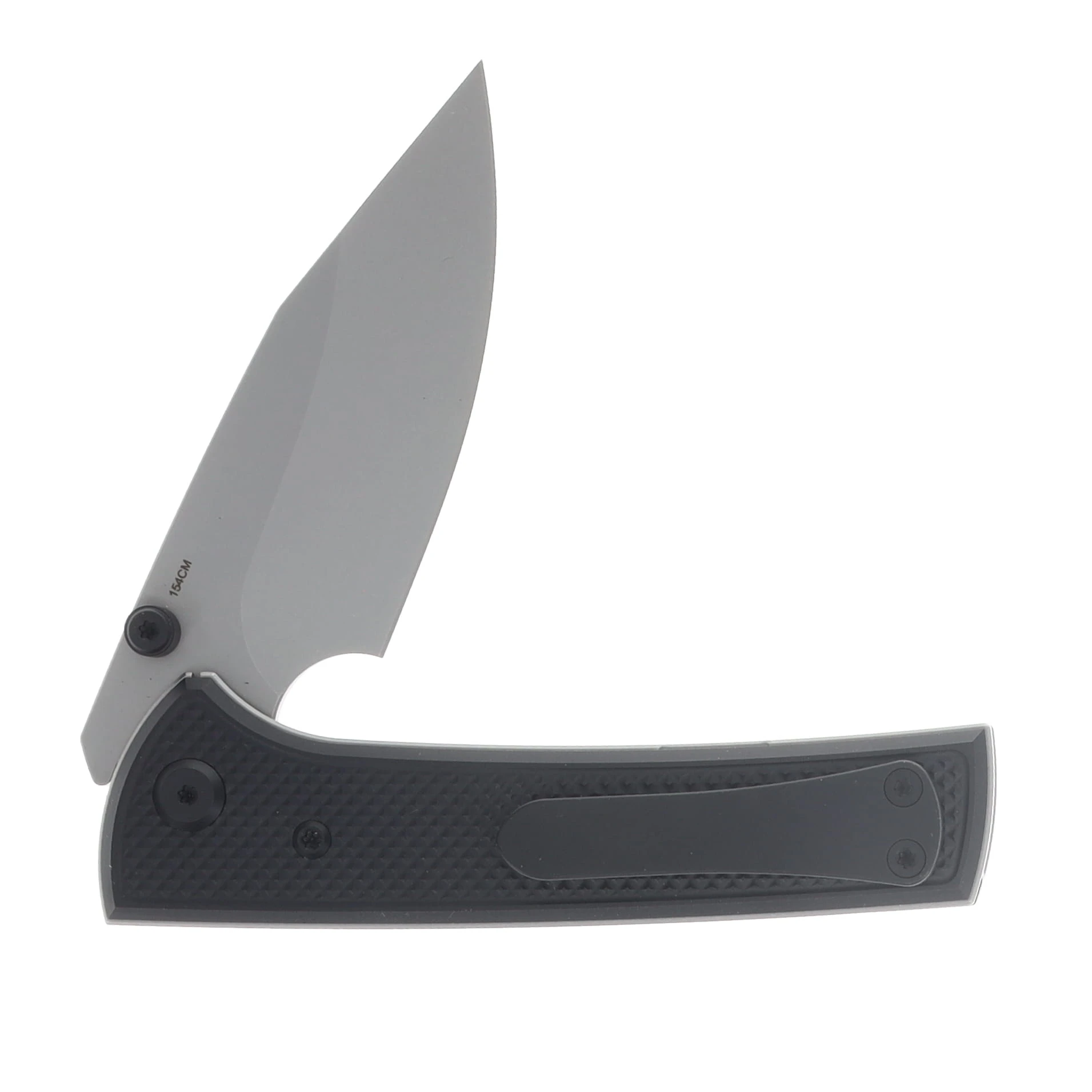 Chaves Blue Label - Aluminum Knurled Scapegoat  Street  SW  Linerlock  Black  Ti SW  Spearpoint CK-4B2-10B9A-2D1-BL View 4
