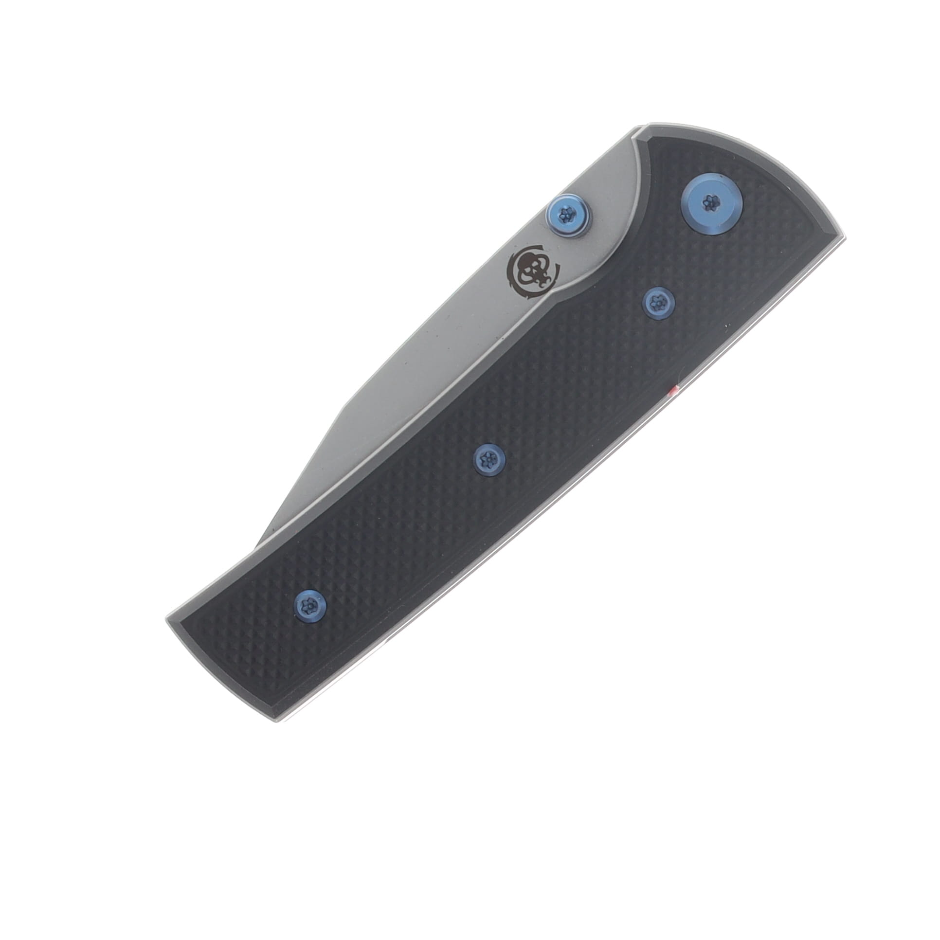 Chaves Blue Label - Aluminum Knurled Scapegoat  Street  SW  Linerlock  Blue  Ti SW  Spearpoint CK-4B2-10B9A-2D1-BLUE View 5