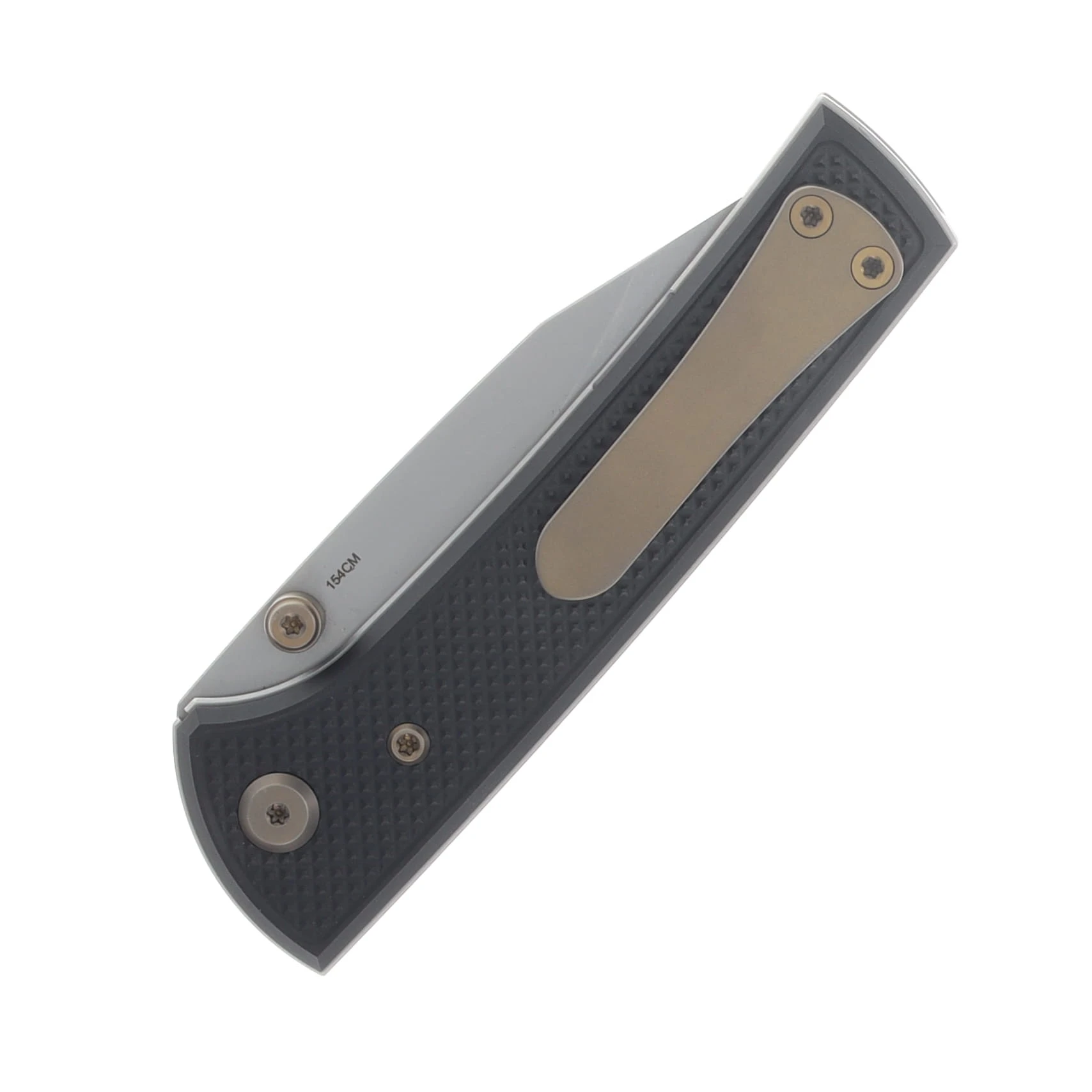 Chaves Blue Label - Aluminum Knurled Scapegoat  Street  SW  Linerlock  Bronze   Ti SW  Spearpoint CK-4B2-10B9A-2D1-BR View 6