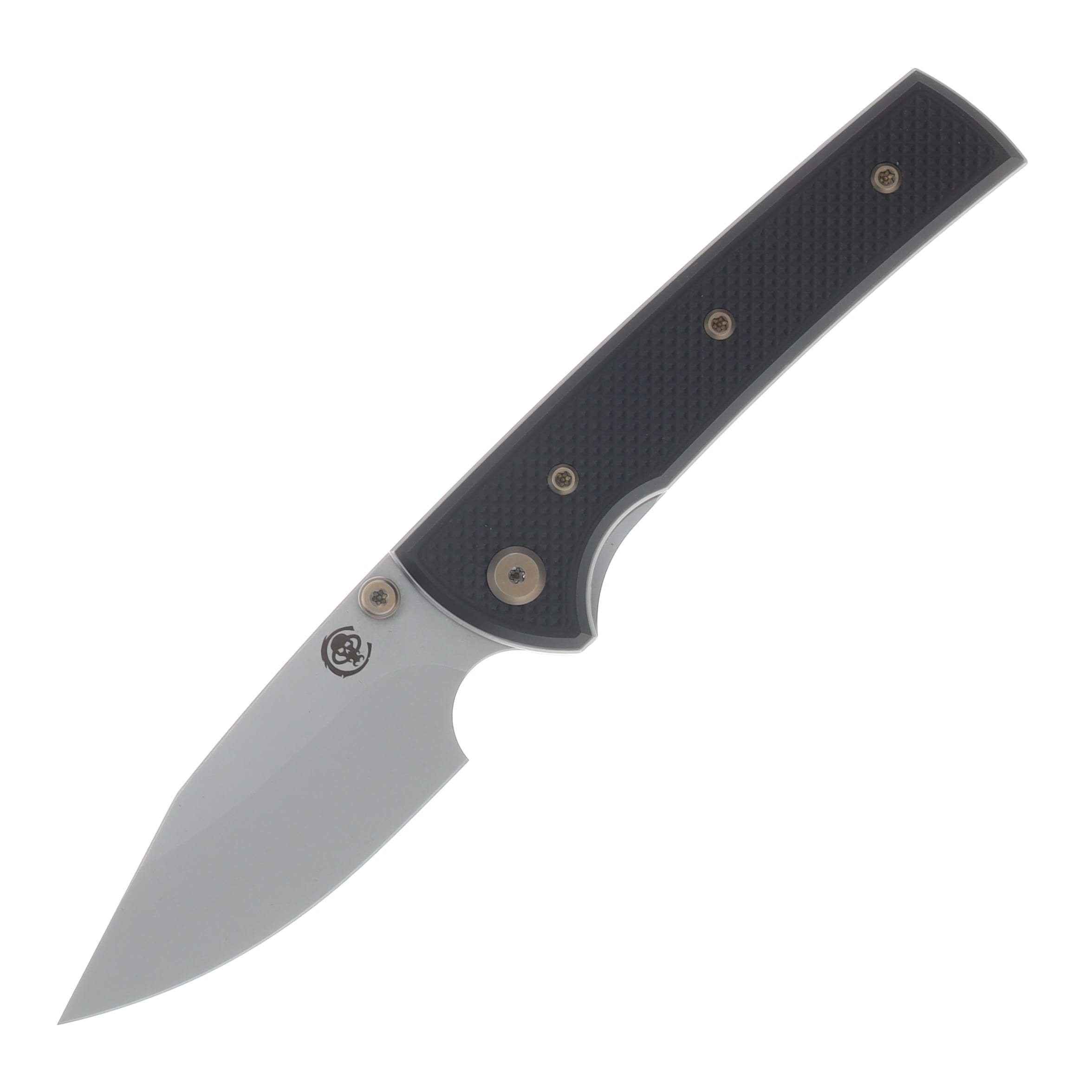 Chaves Blue Label - Aluminum Knurled Scapegoat  Street  SW  Linerlock  Bronze   Ti SW  Spearpoint CK-4B2-10B9A-2D1-BR View 1
