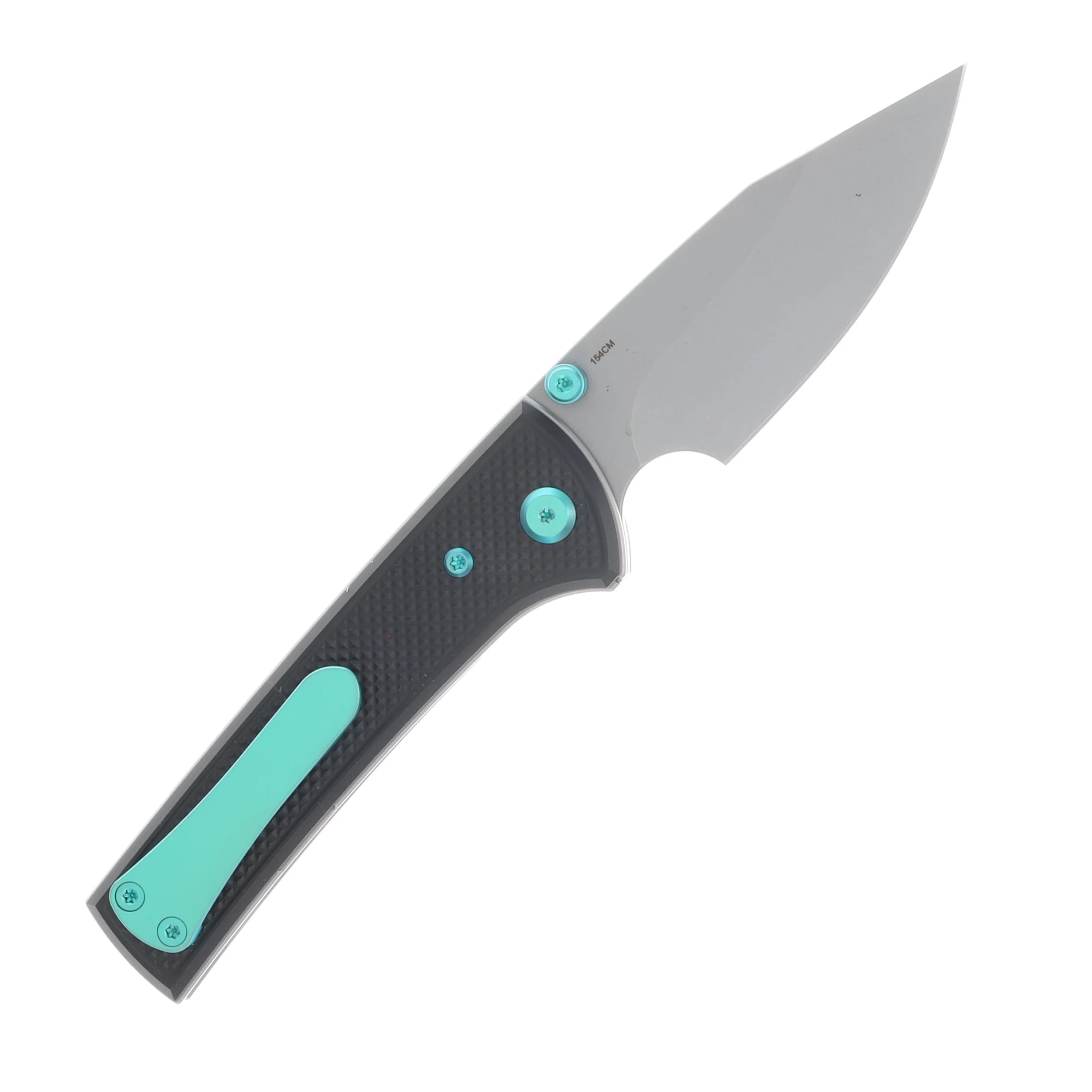 Chaves Blue Label - Aluminum Knurled Scapegoat  Street  SW  Linerlock  Green  Ti SW  Spearpoint CK-4B2-10B9A-2D1-GR View 2