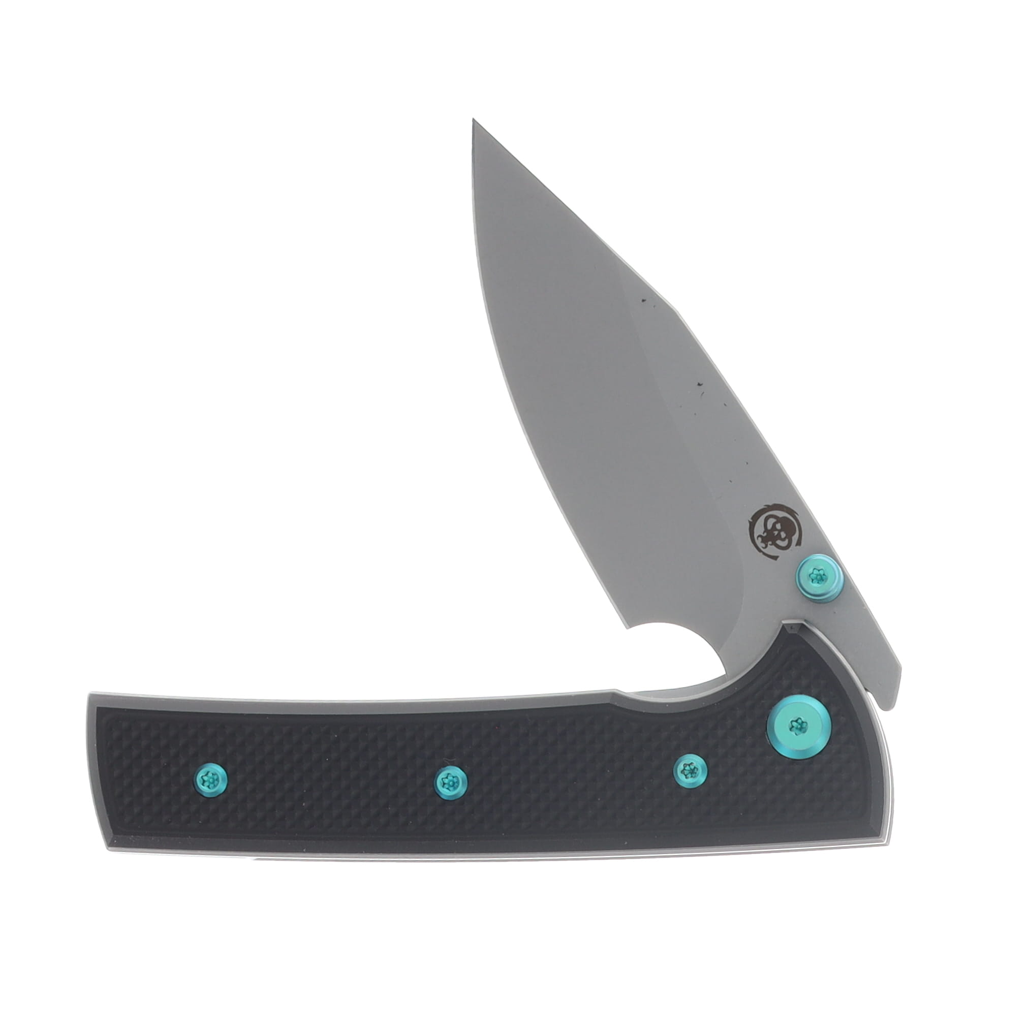 Chaves Blue Label - Aluminum Knurled Scapegoat  Street  SW  Linerlock  Green  Ti SW  Spearpoint CK-4B2-10B9A-2D1-GR View 3