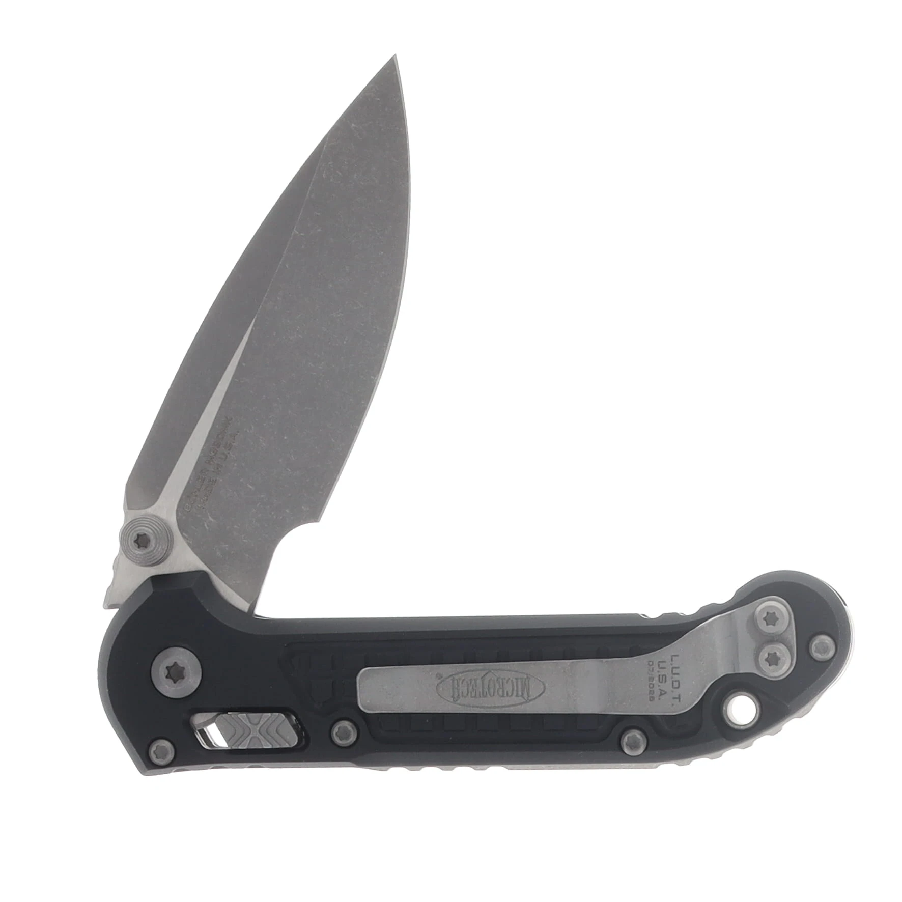 Microtech LUDT RAM-LOK Folder S/E Apocalyptic Standard Frag Aluminum Black MT1135RL10APFR View 4