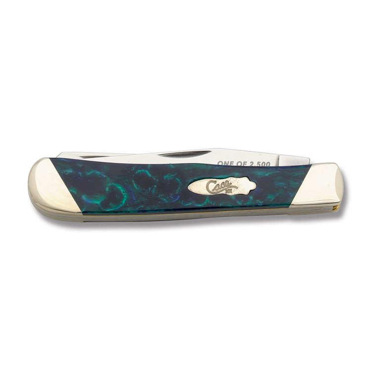 Case Slant Bolster Aquarius Corelon Trapper Folding Knife CAS9254AQ View 2