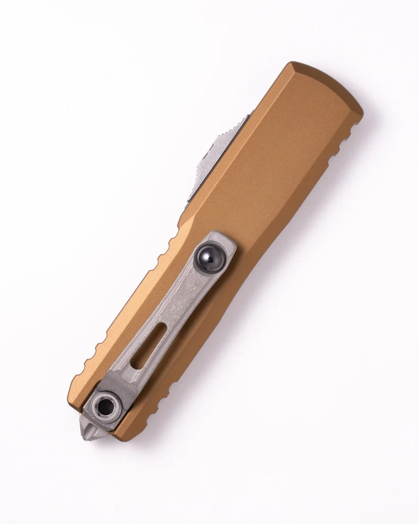 Microtech UTX-85 GEN IV OTF Auto T/E Apocalyptic Standard Tan AUMT1233410APTA View 2