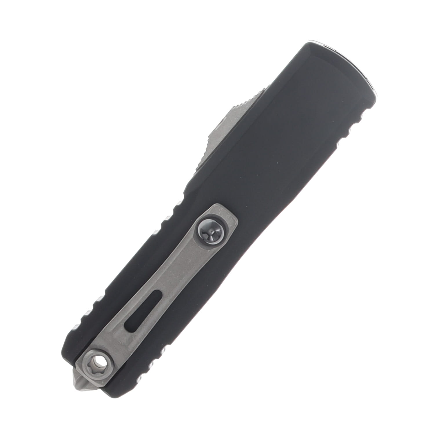 Microtech UTX-85 GEN IV OTF Auto T/E Apocalyptic Part Serrate Black AUMT1233411AP View 4